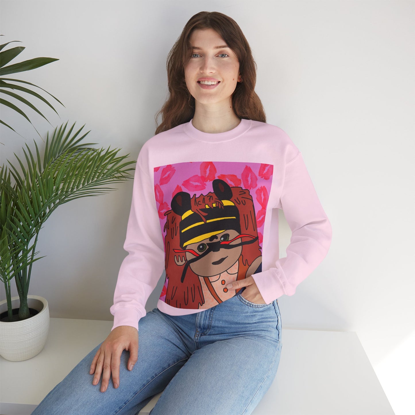 **Limited Edition**  Sweatshirt – Pink Scary Tiger Jumper
