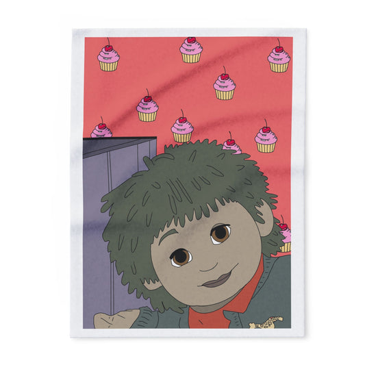 Tots Cupcake Pattern Cozy Throw