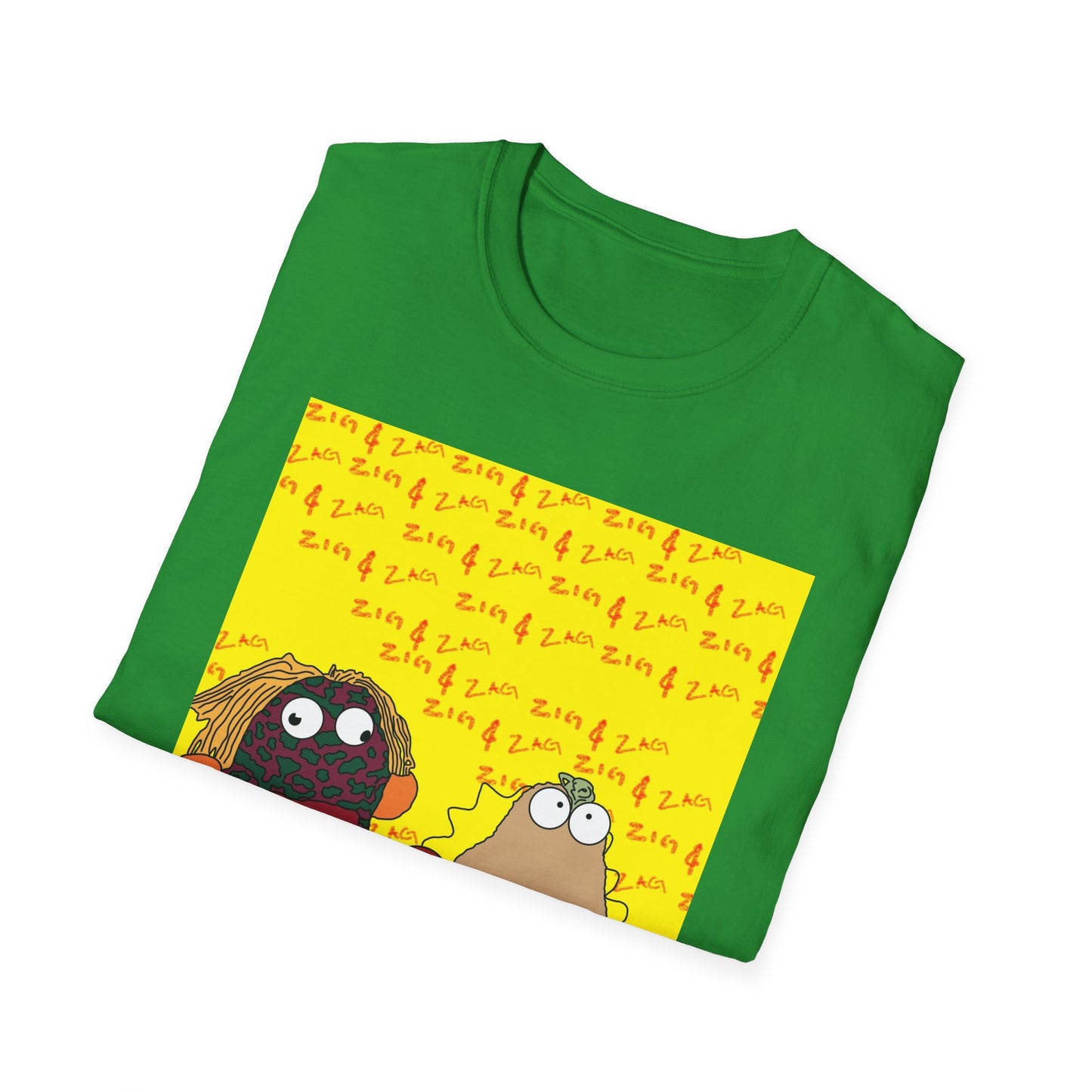 Zig & Zag 90s Graphic T-Shirt — Colorful Puppet Duo Pop Art Tee