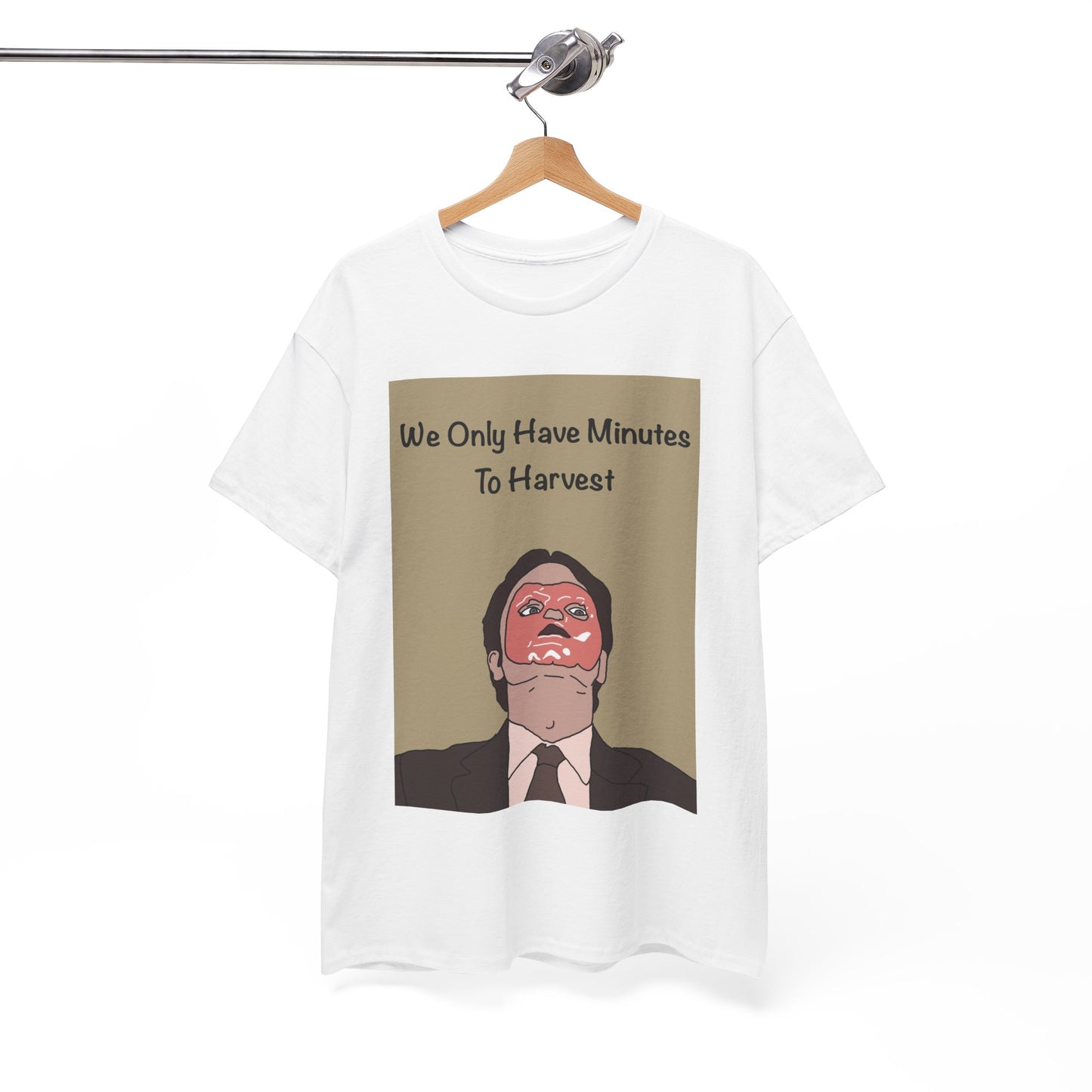 The Office Dwight Schrute Graphic T-Shirt — 'We Only Have Minutes To Harvest'