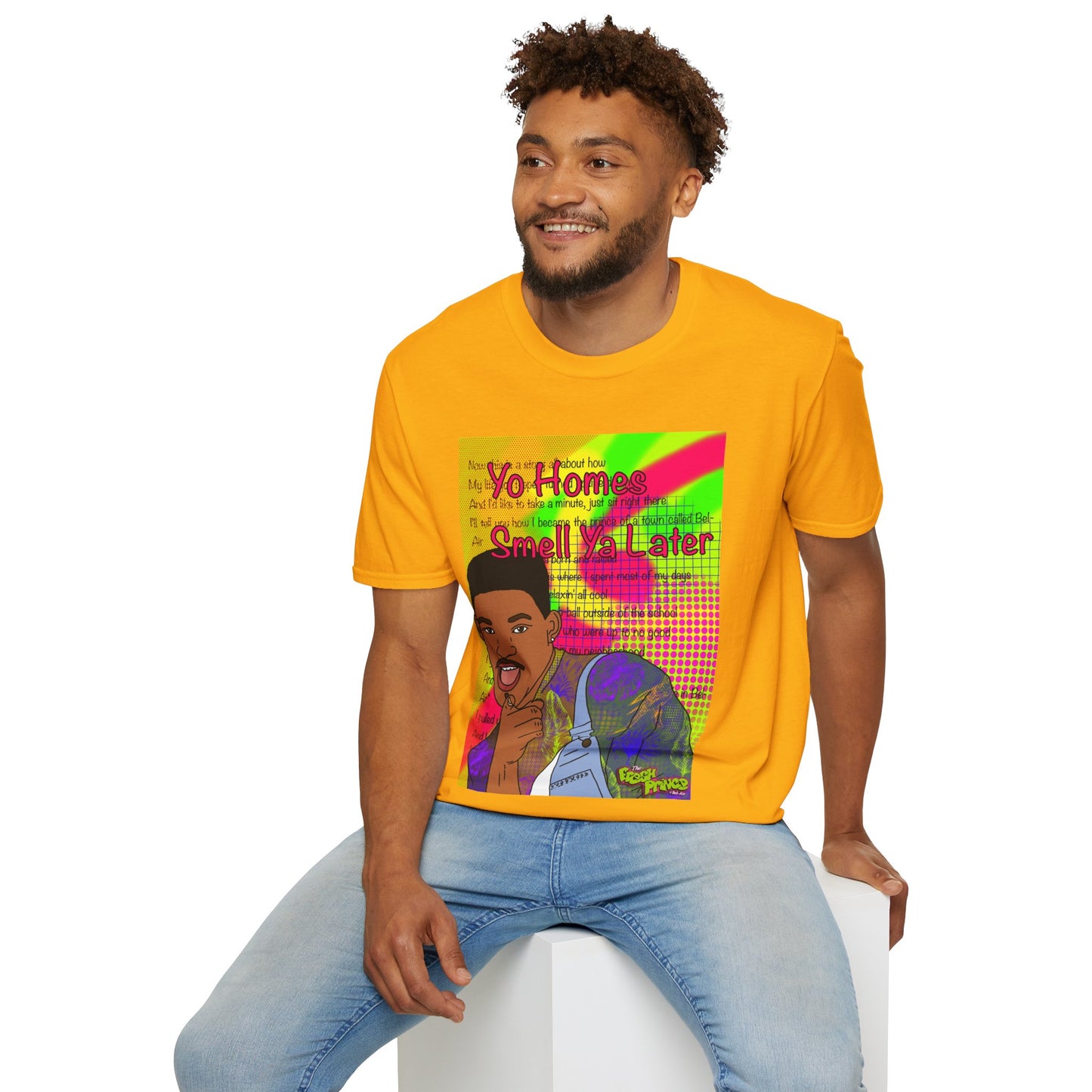 Fresh Prince Will Smith Graphic T-Shirt — 'Yo Home Smell Ya Later' Retro Pop Art Tee