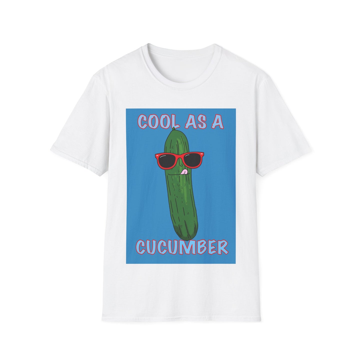Cool as a Cucumber T-Shirt — Funny Sunglasses Cucumber Graphic Tee