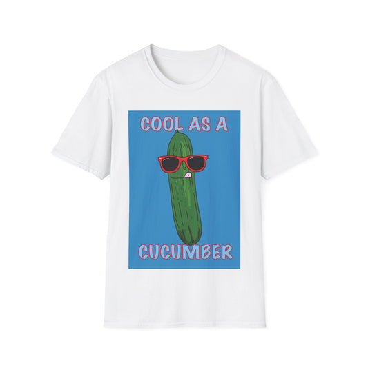 Cool as a Cucumber T-Shirt — Funny Sunglasses Cucumber Graphic Tee