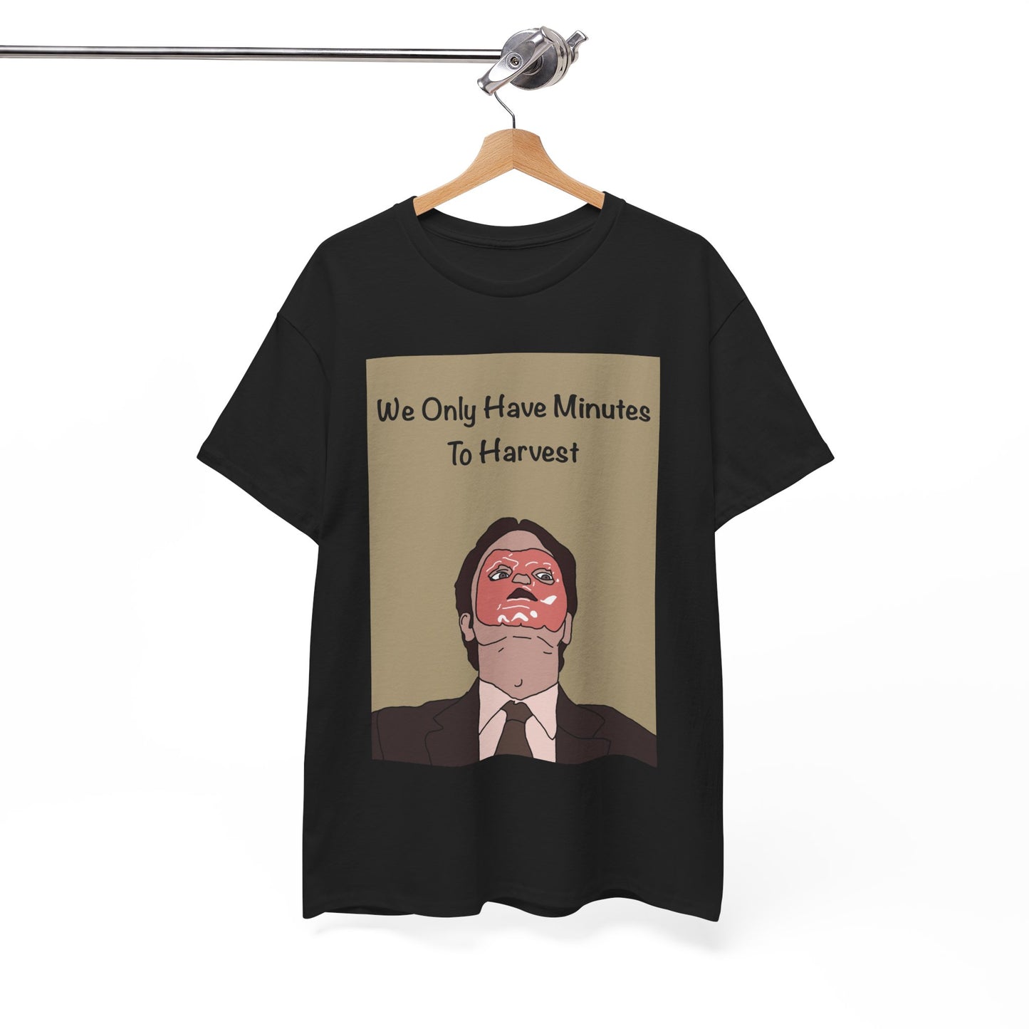 The Office Dwight Schrute Graphic T-Shirt — 'We Only Have Minutes To Harvest'