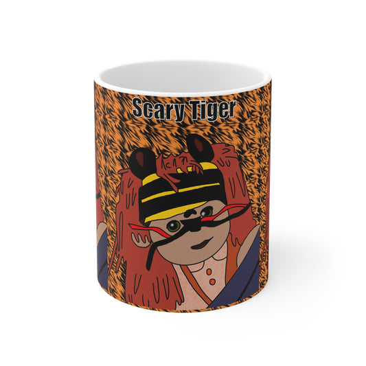 Scary Tiger Ceramic Coffee Mug — Cute Tilly