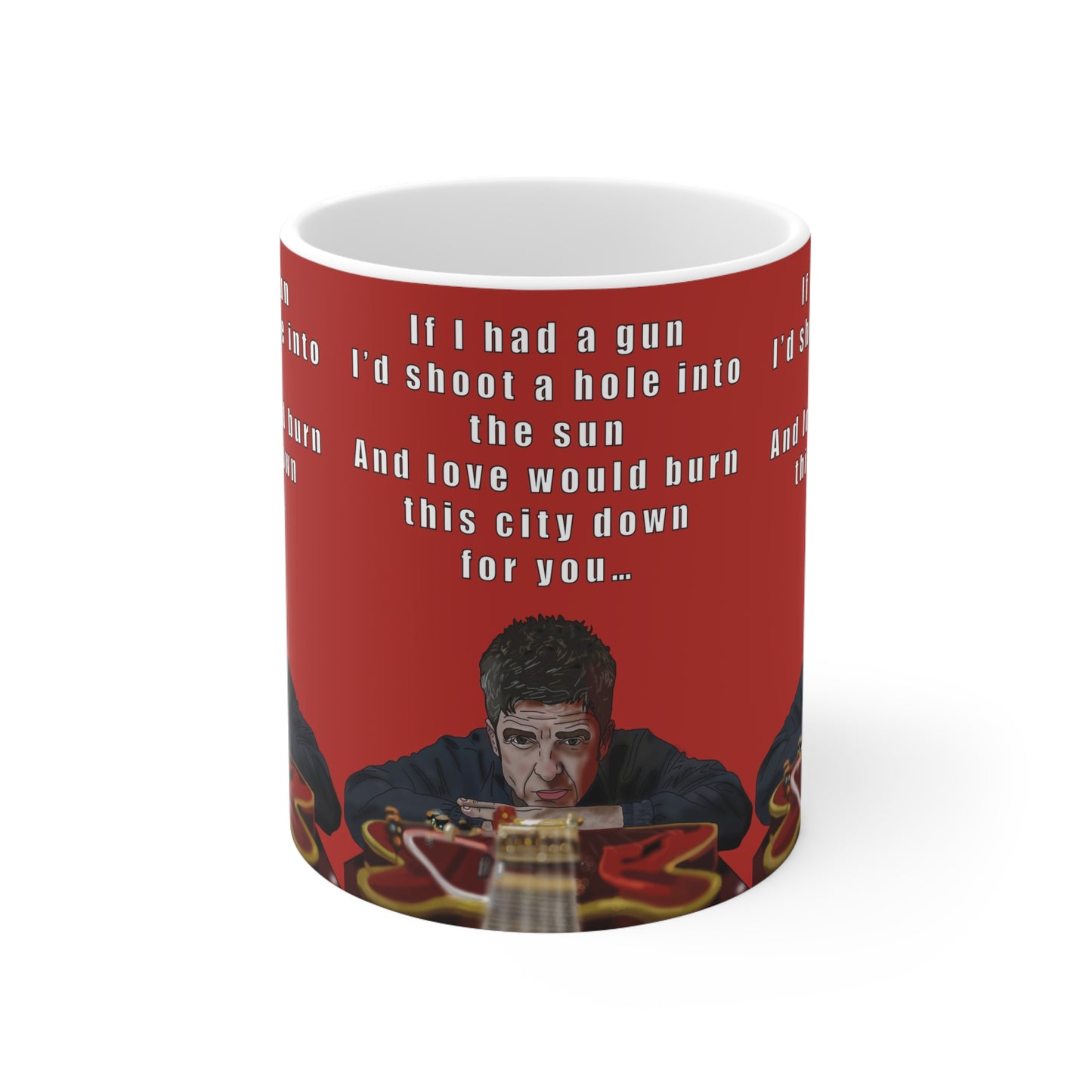 Noel Gallagher “If I Had a Gun” Song Quote Coffee Cup (11oz/15oz)