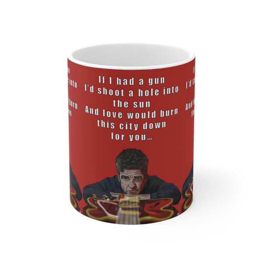 Noel Gallagher “If I Had a Gun” Song Quote Coffee Cup (11oz/15oz)