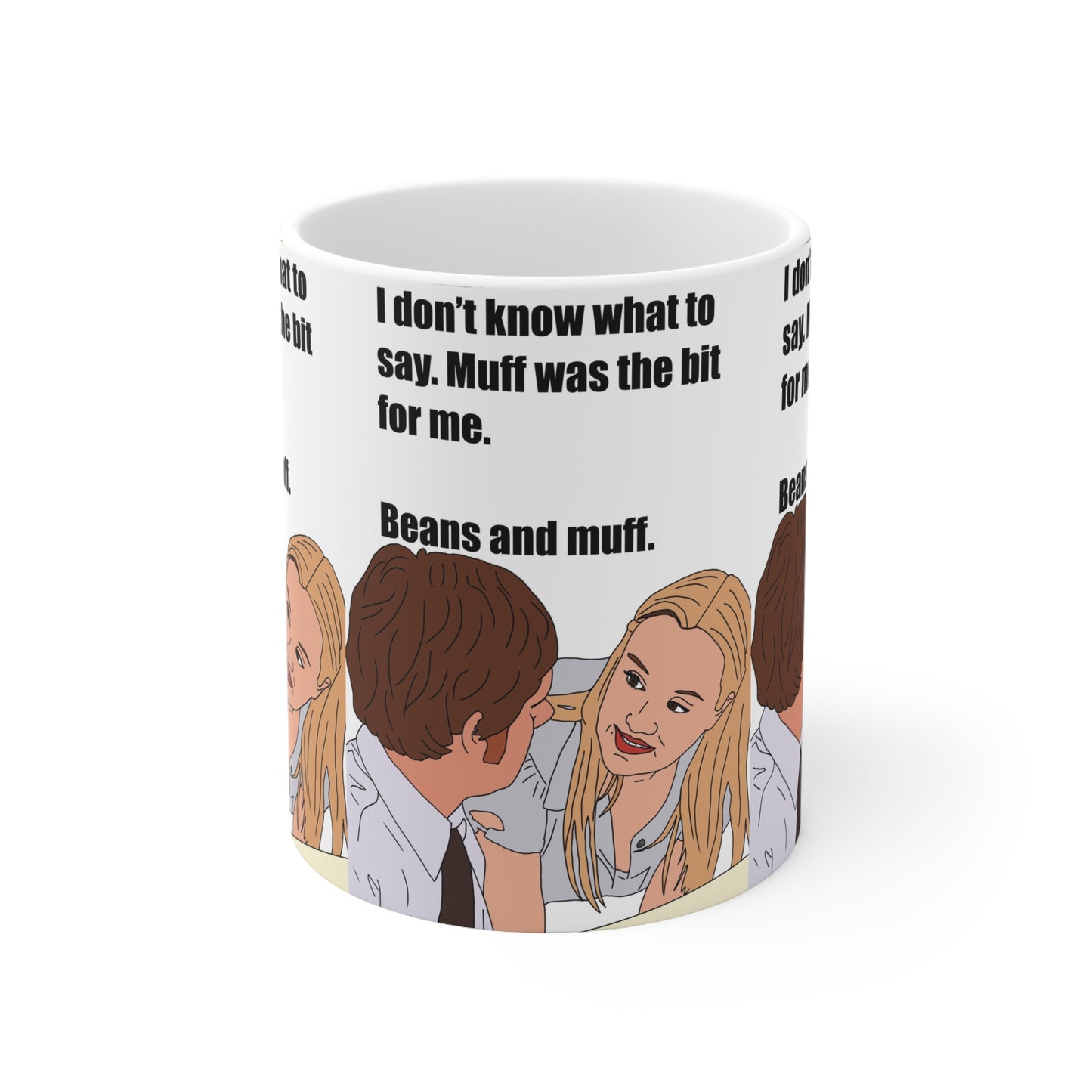 The Office Uk Ceramic Mug — "Beans and Muff" Funny Quote Coffee Cup