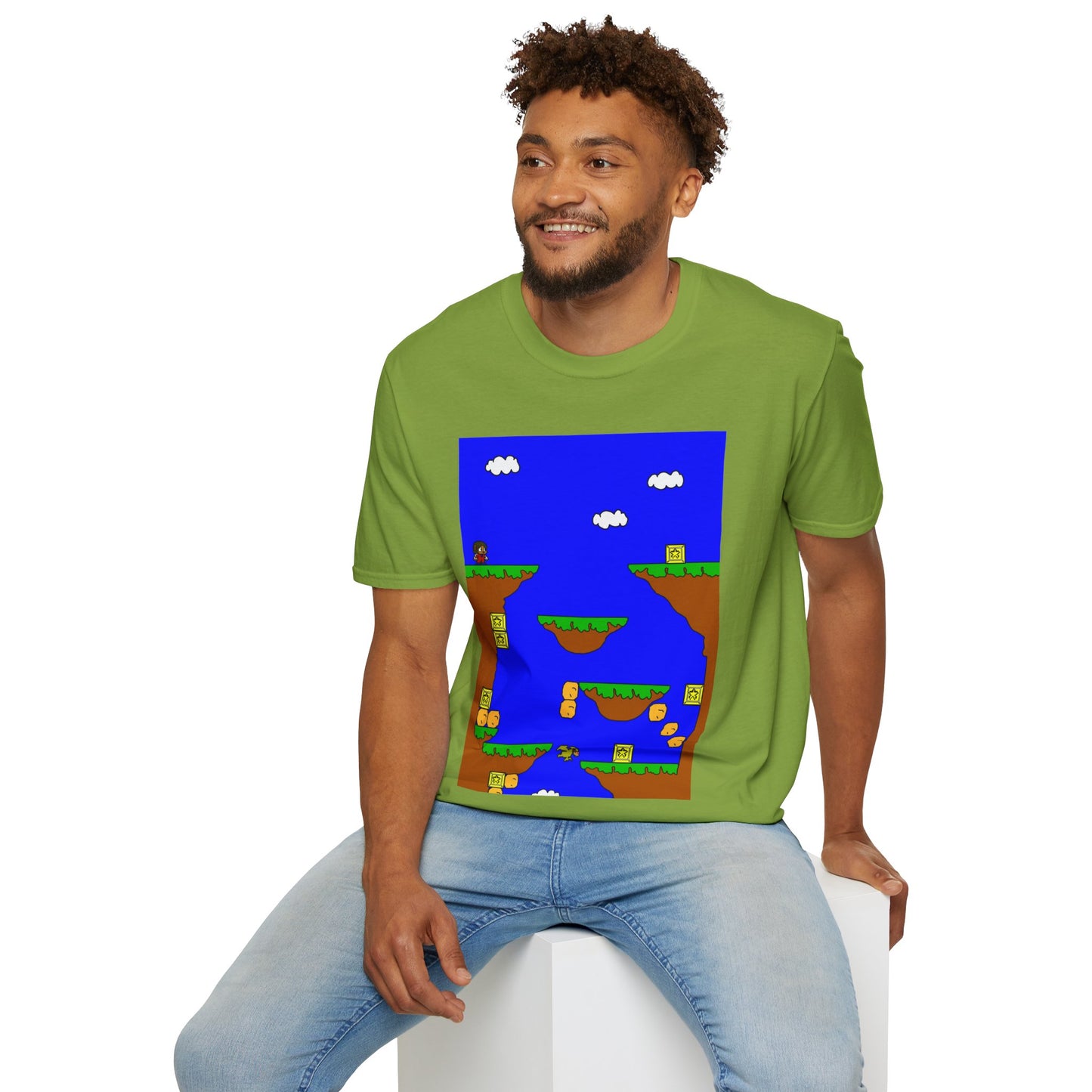 Alex The Kid Retro Pixel Platformer T-Shirt — Vintage Video Game Level Design Tee