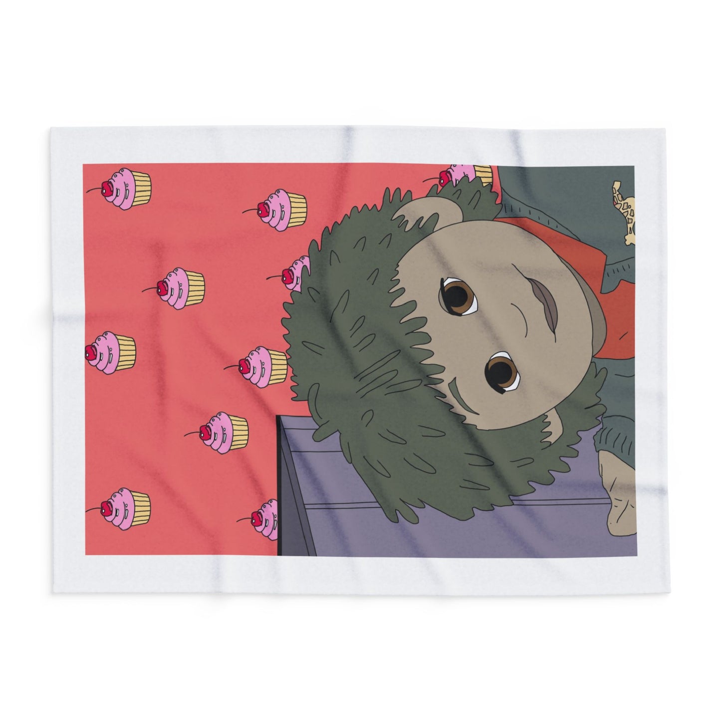 Tots Cupcake Pattern Cozy Throw