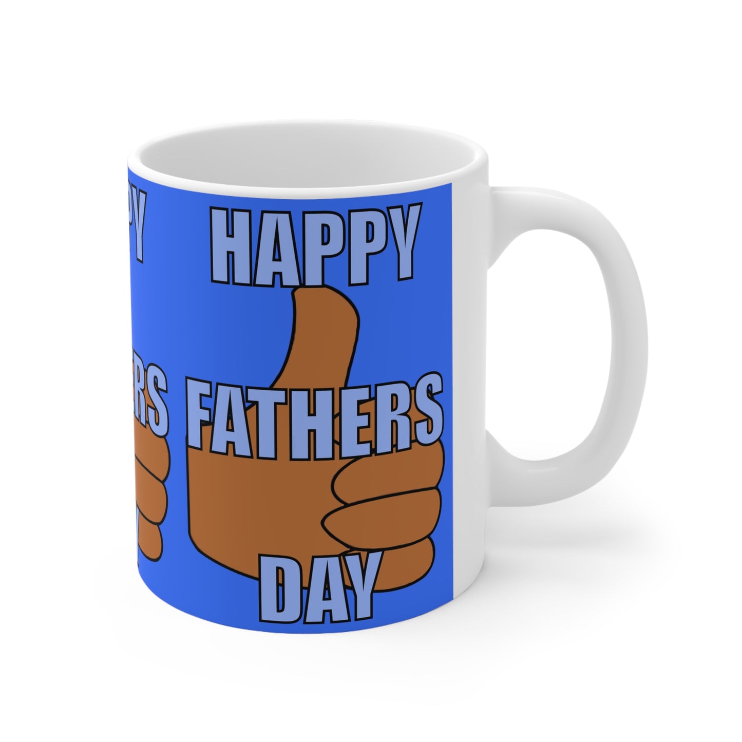 Happy Father’s Day Thumbs-Up Ceramic Coffee Mug — 11oz & 15oz
