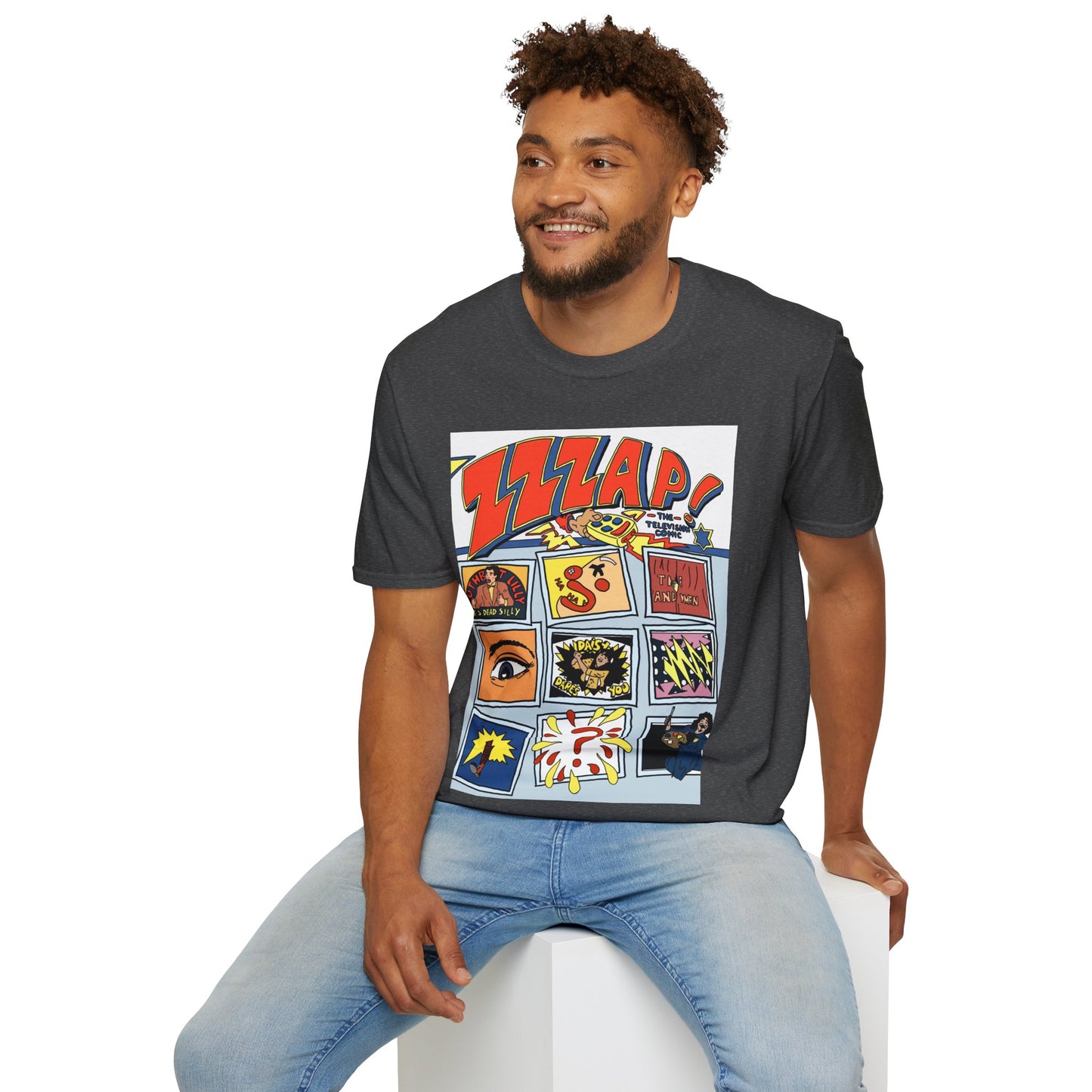 ZZZAP! TV Show 90s Comic Panel Graphic T-Shirt
