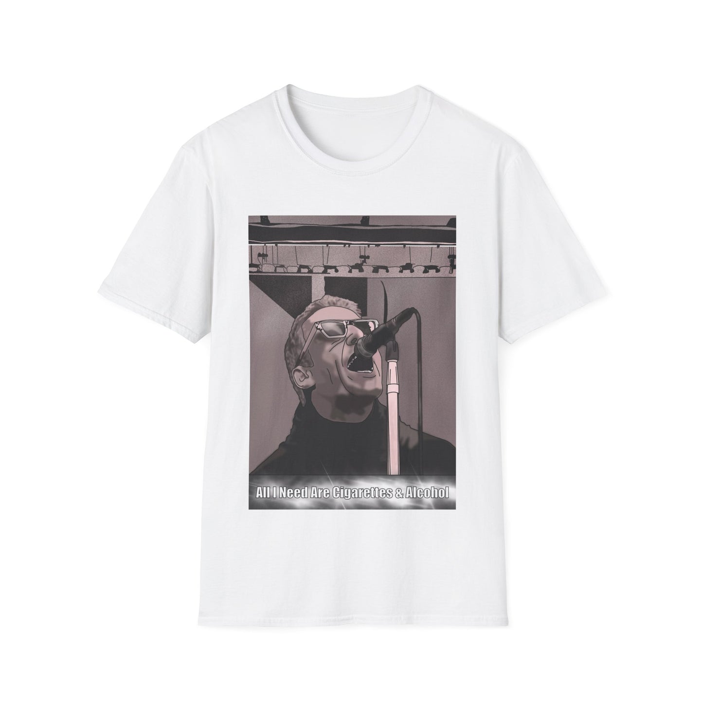 Liam Gallagher Rock Singer Graphic T-Shirt — Live 2025 Oasis Concert Photo Tee