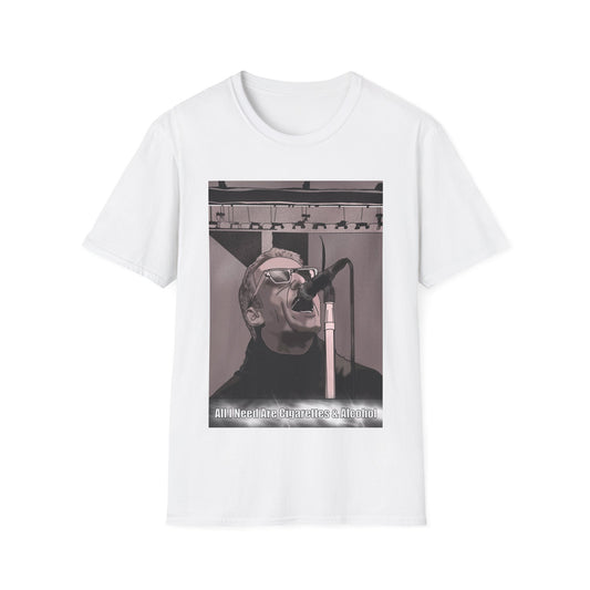 Liam Gallagher Rock Singer Graphic T-Shirt — Live 2025 Oasis Concert Photo Tee