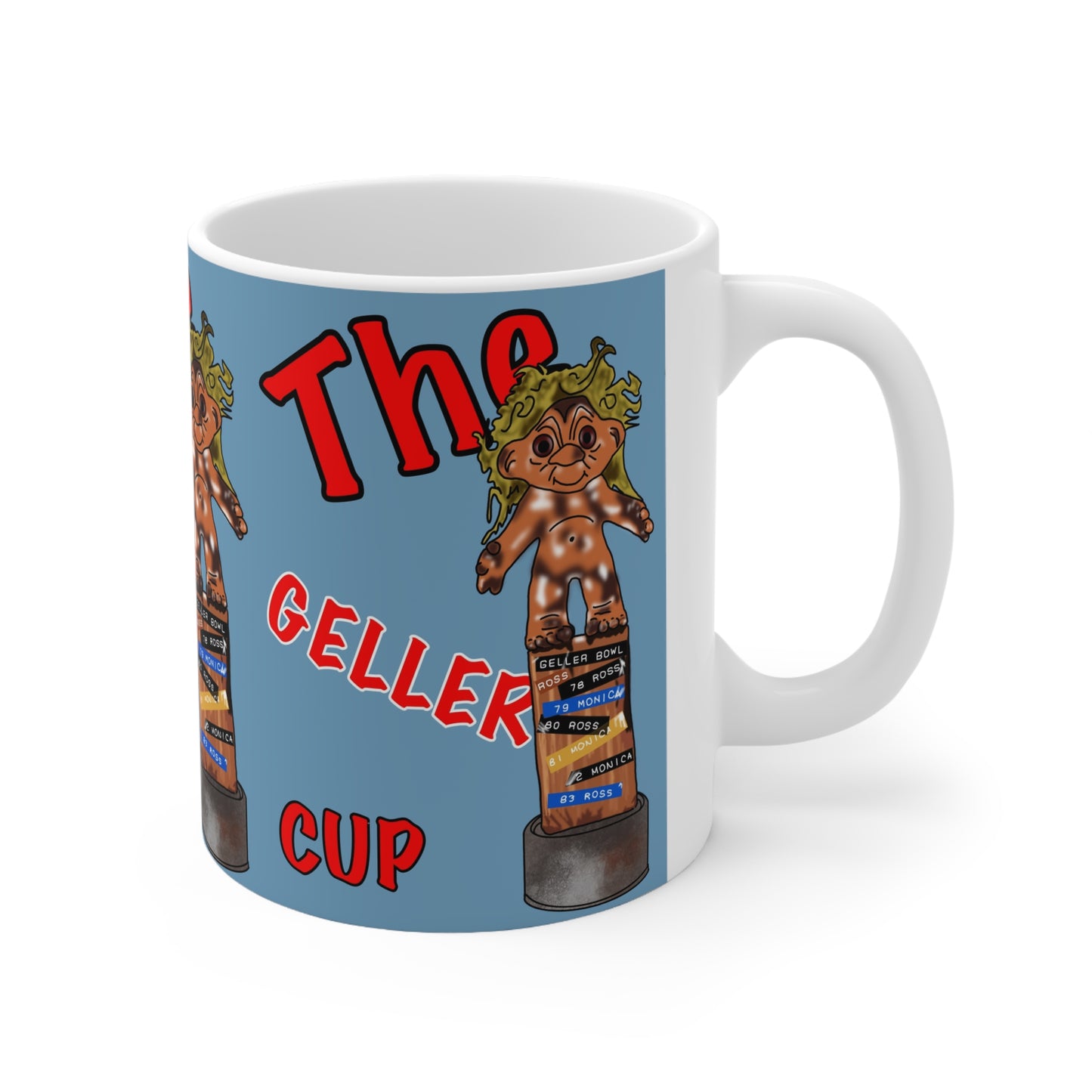 Friends Geller Cup Ceramic Coffee Mug – Funny Trophy Troll Design