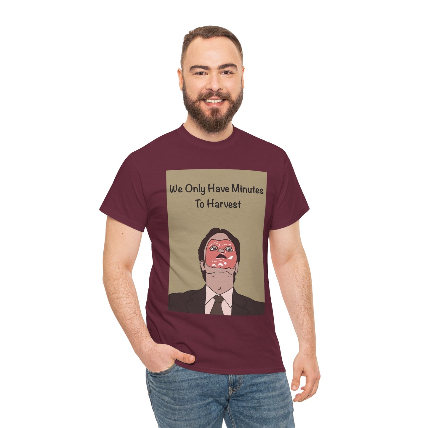 The Office Dwight Schrute Graphic T-Shirt — 'We Only Have Minutes To Harvest'