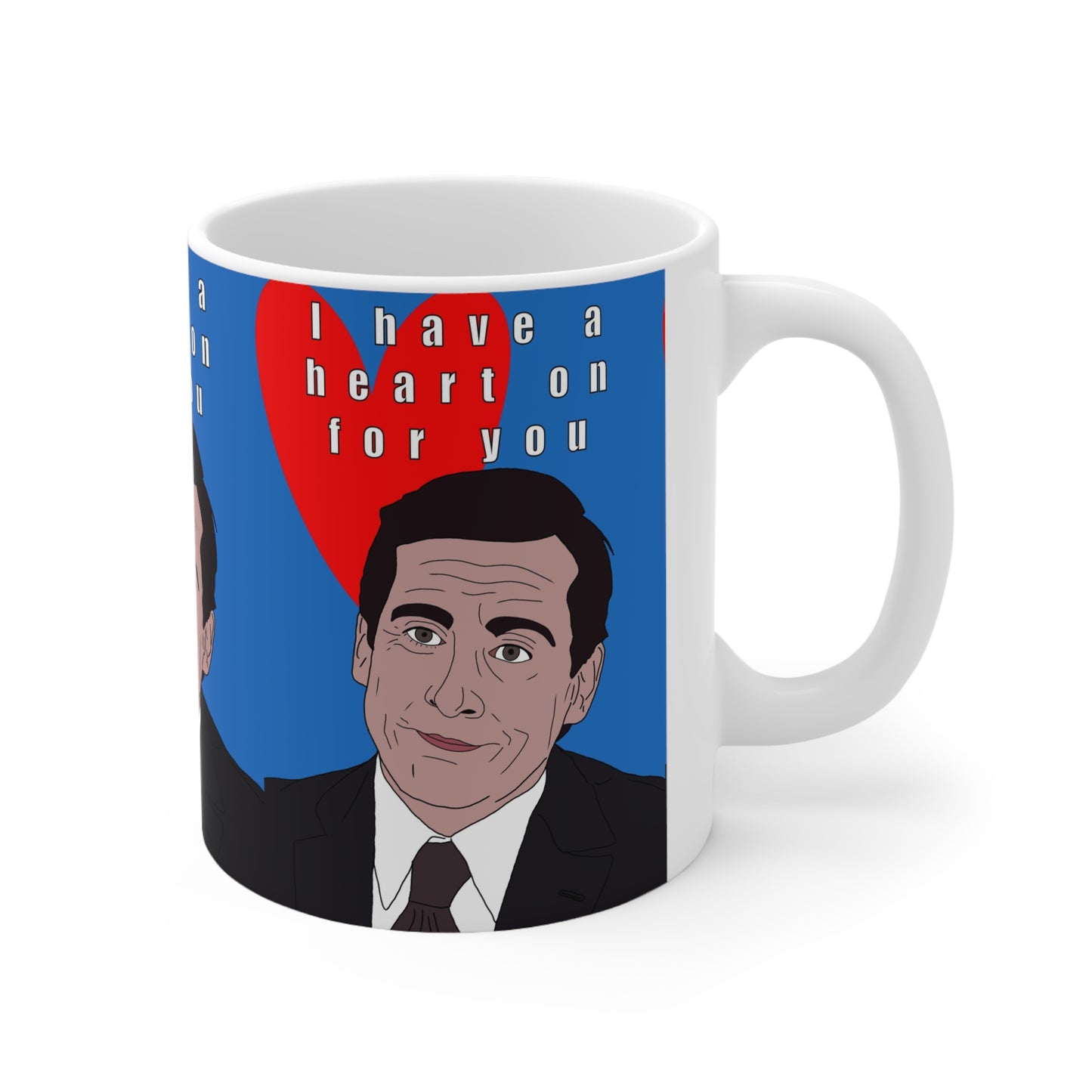 The Office Michael Scott — "I Have a Heart On for You" Funny Romantic Coffee Cup