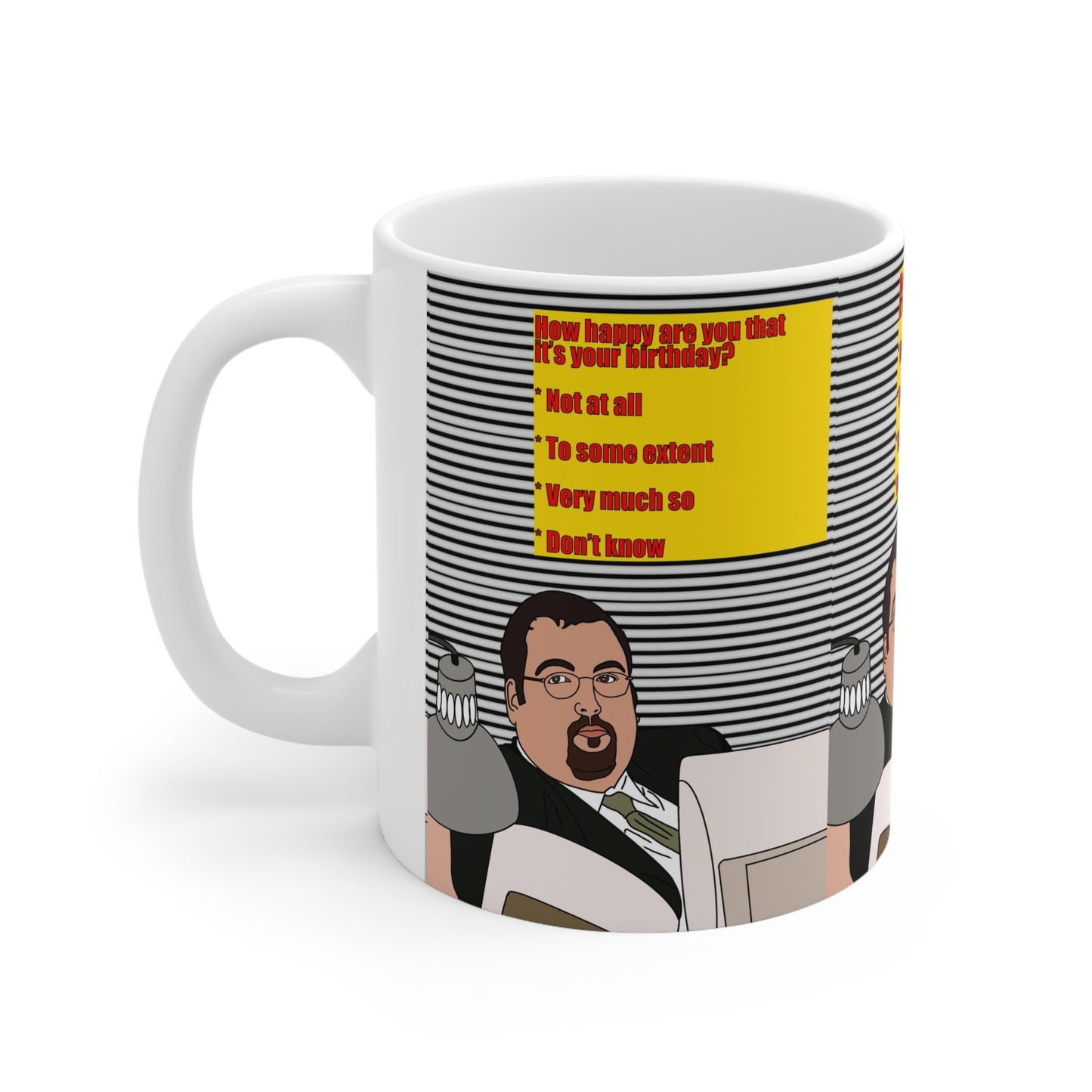Keith The Office UK Birthday Coffee Mug — Funny Workplace Survey Quote, 11oz & 15oz Ceramic