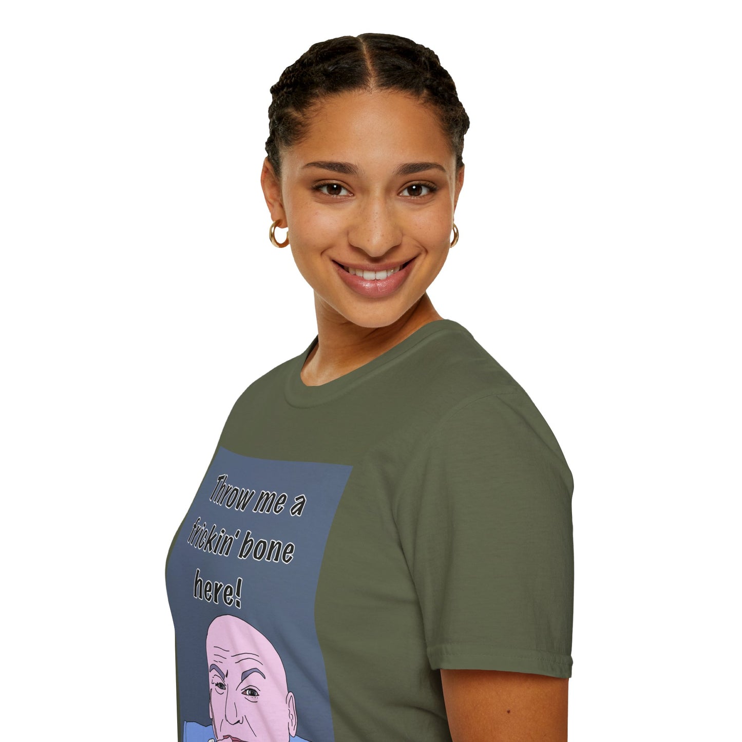 Dr Evil Austin Powers Throw Me a Frickin' Bone T-Shirt — Funny Meme Graphic Tee