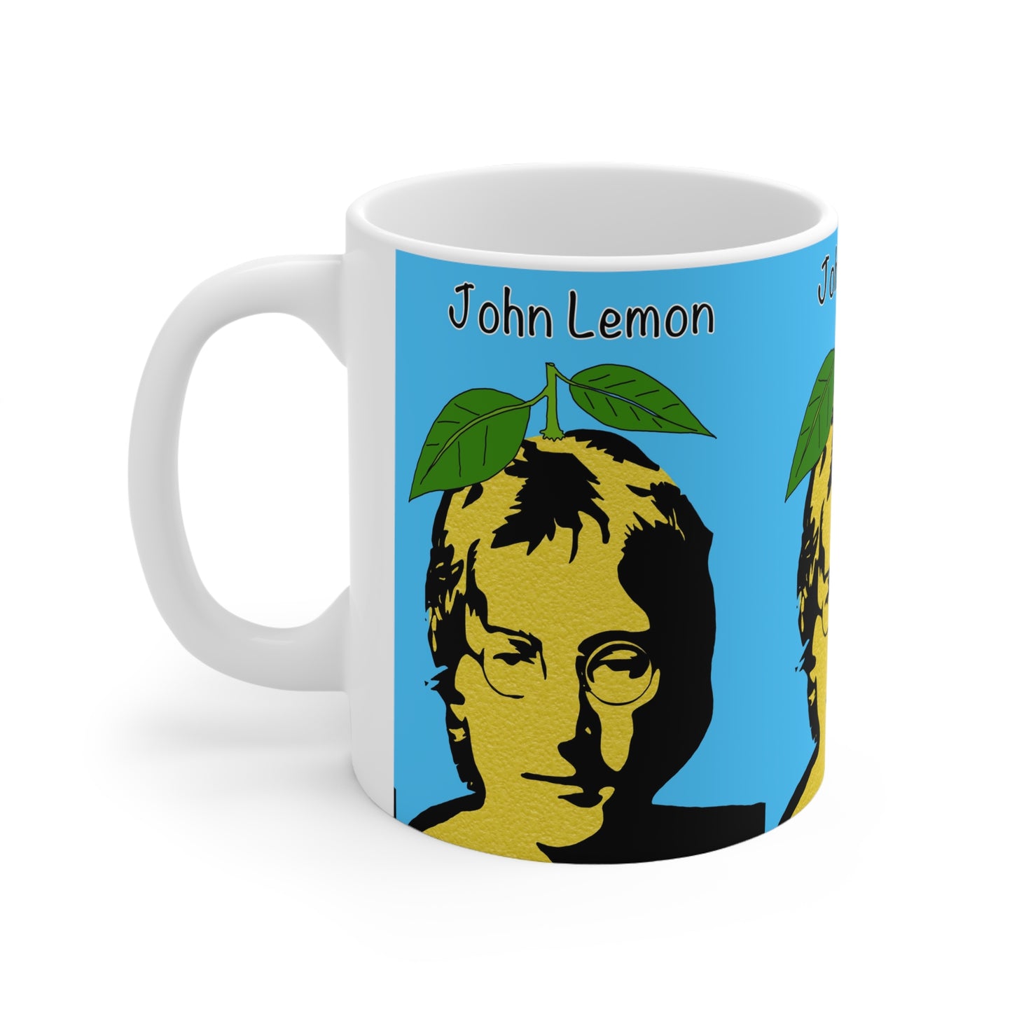 John Lemon Ceramic Coffee Mug — Funny Pop Art John Lennon Portrait