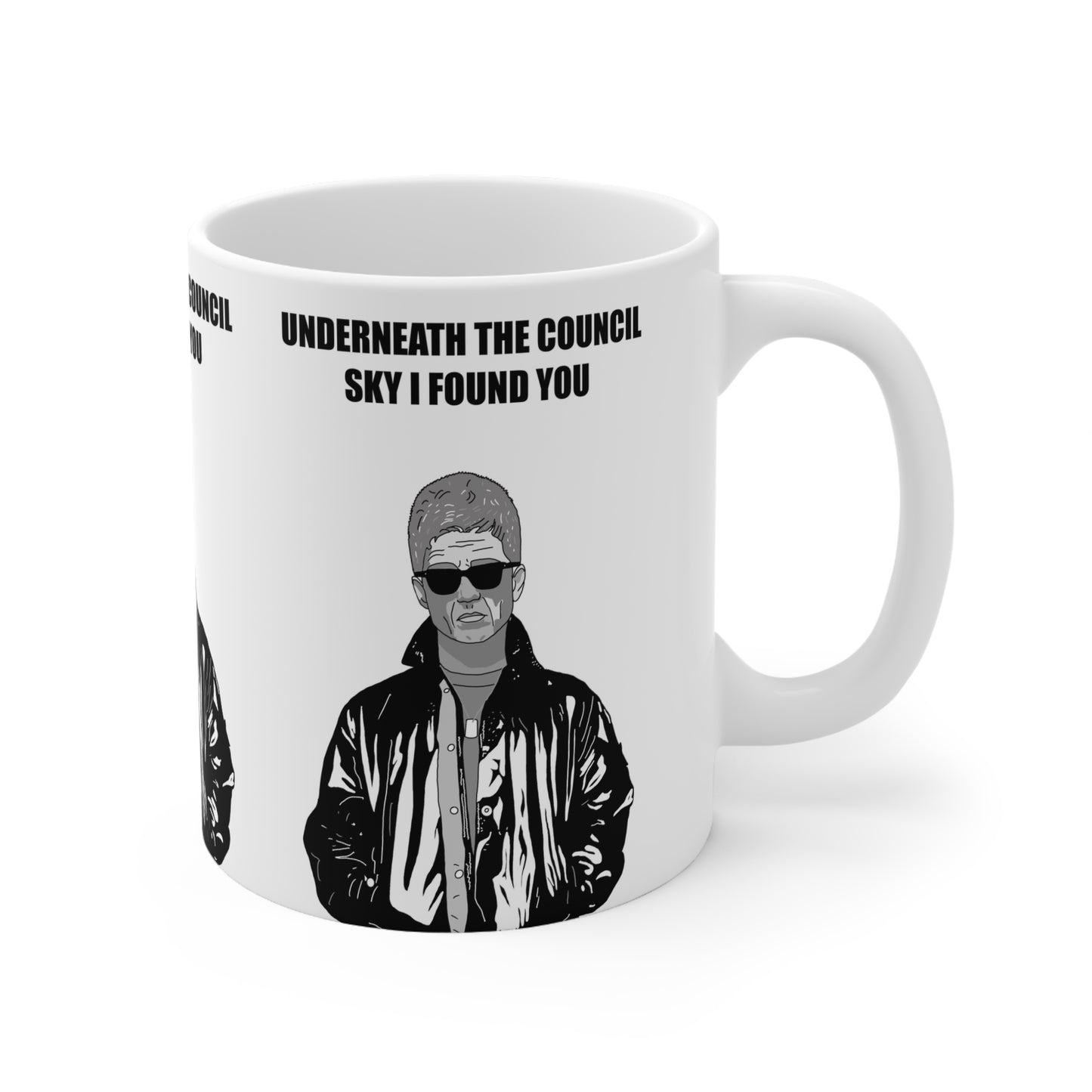 Noel Gallagher Ceramic Mug — 'Underneath the Council Sky I Found You'