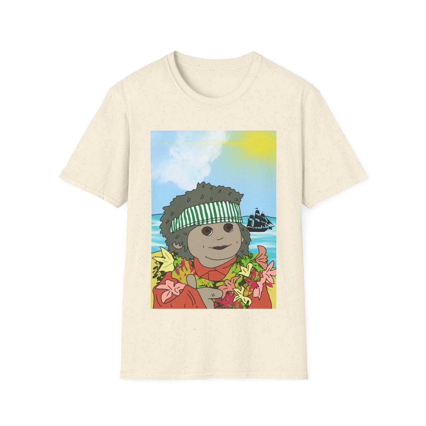 Hawaiian Tiny Surf T-Shirt — Cute Island Lei Graphic Tee
