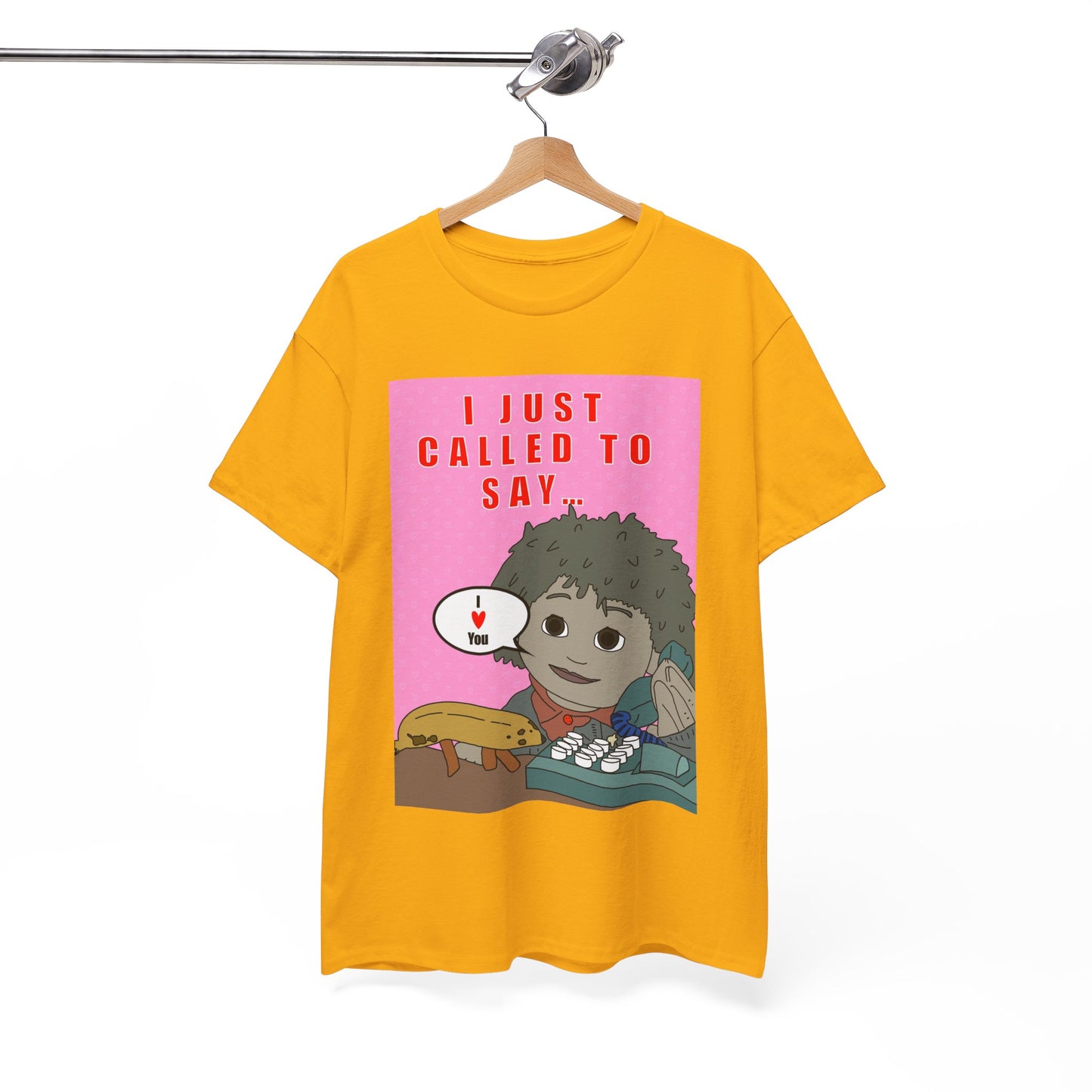 Limited Edition Valentines Day “I Just Called to Say I  You” Cartoon Graphic T-Shirt