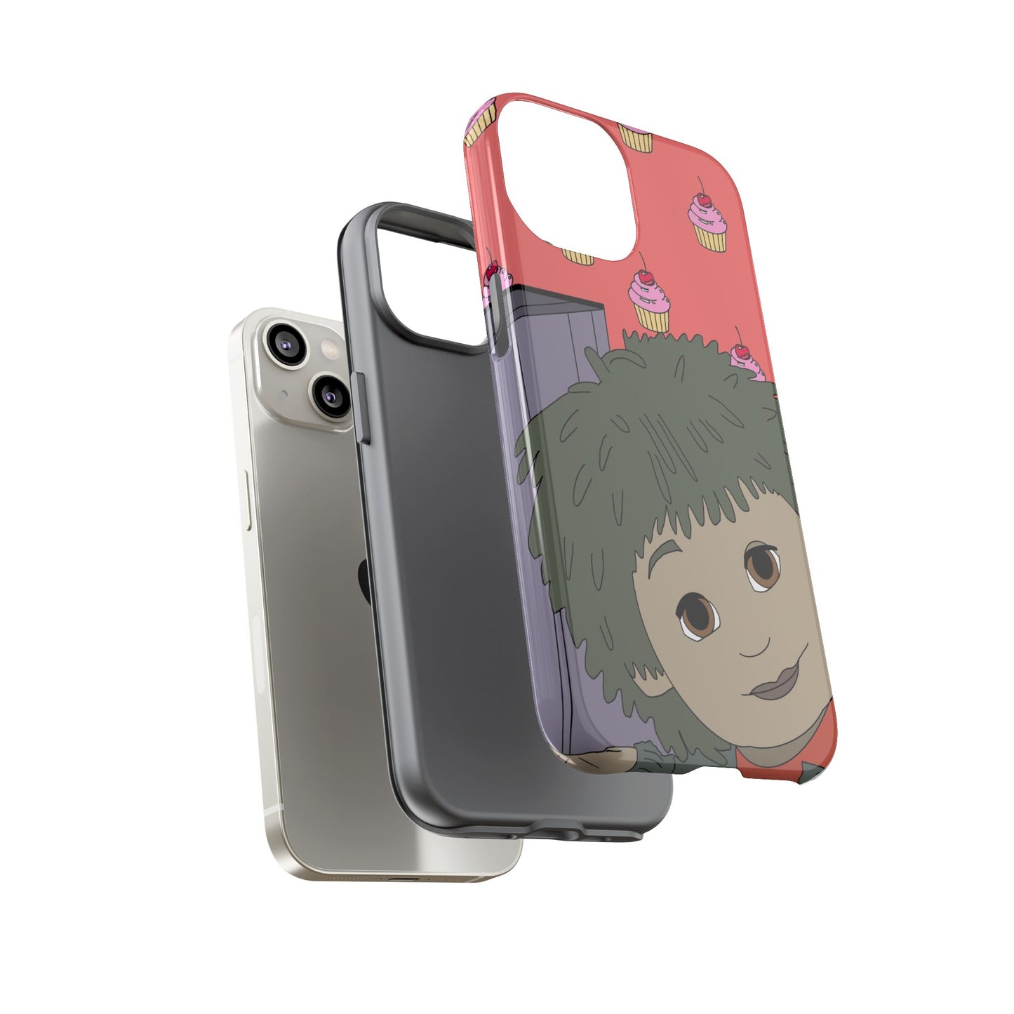 Cute Cupcake Tiny Phone Case — Whimsical Retro Character Protective Cover