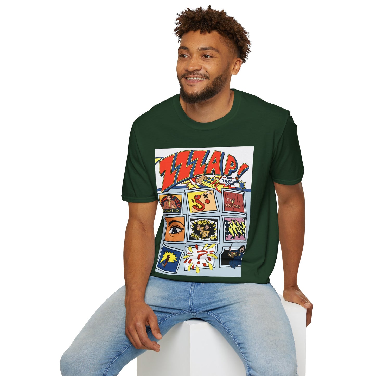 ZZZAP! TV Show 90s Comic Panel Graphic T-Shirt