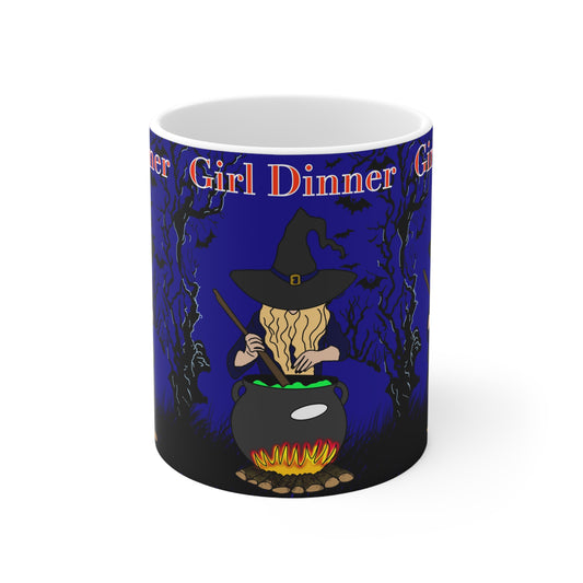 Witch Girl Dinner Coffee Mug — Halloween Ceramic