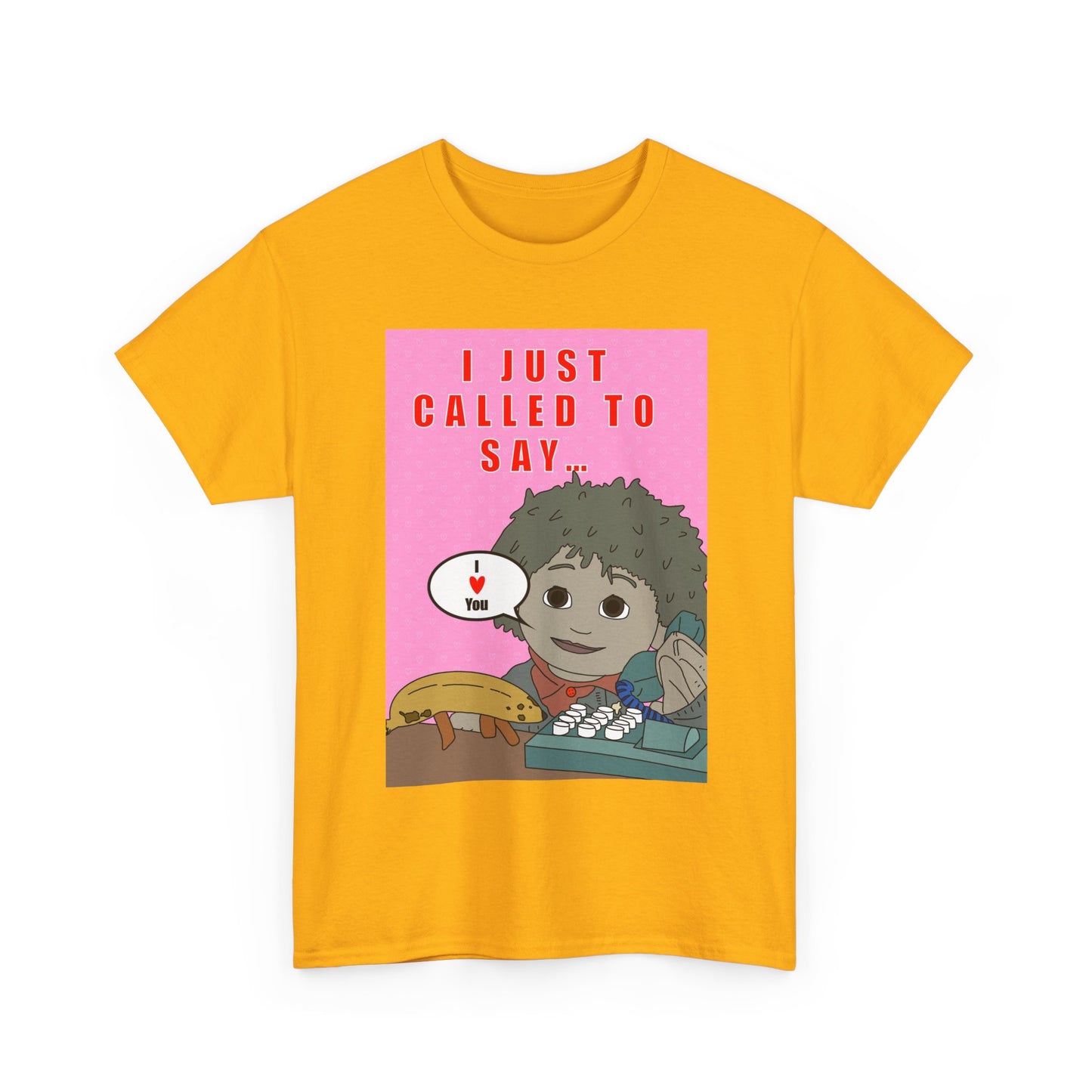 Limited Edition Valentines Day “I Just Called to Say I  You” Cartoon Graphic T-Shirt