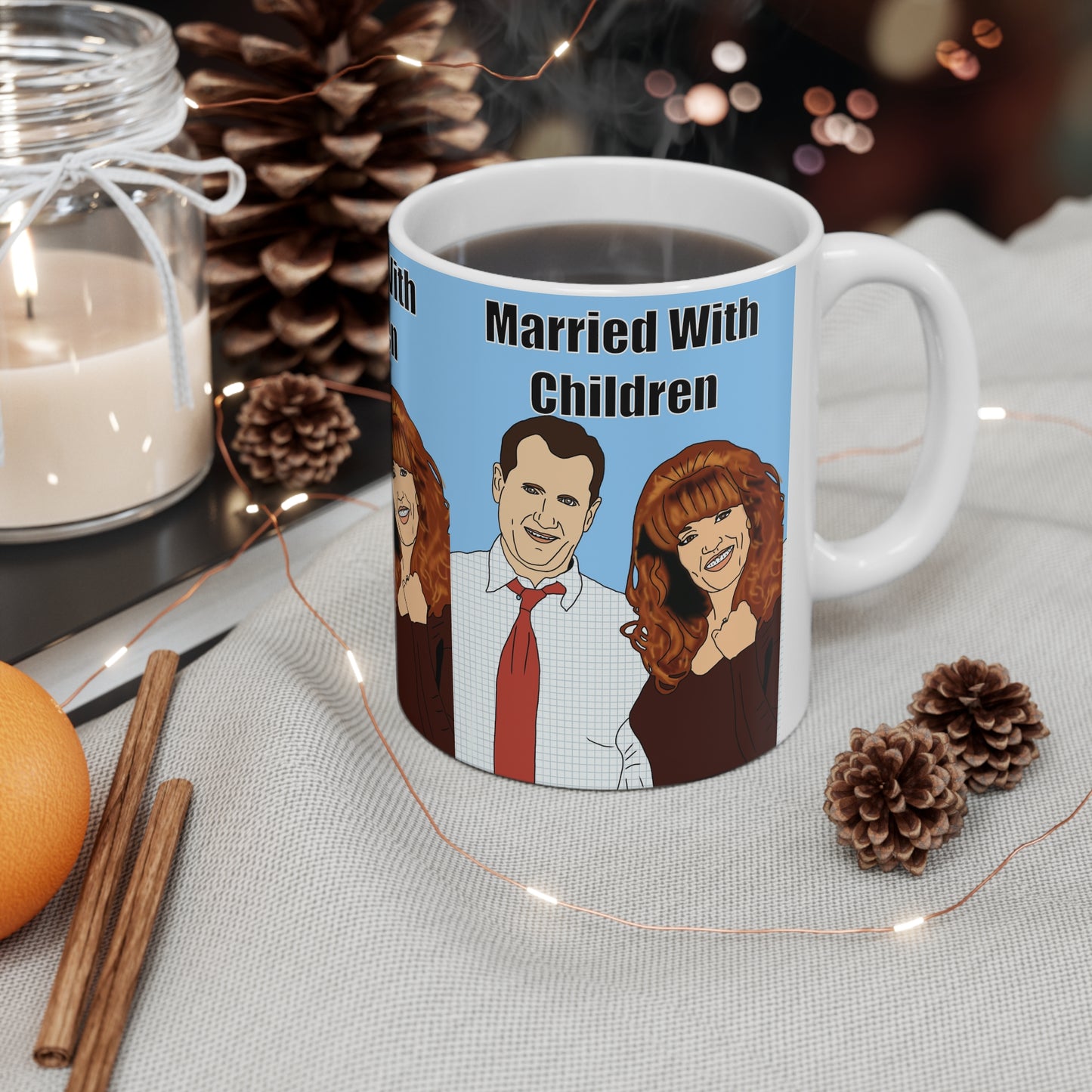Married With Children Cartoon Family Ceramic Coffee Mug