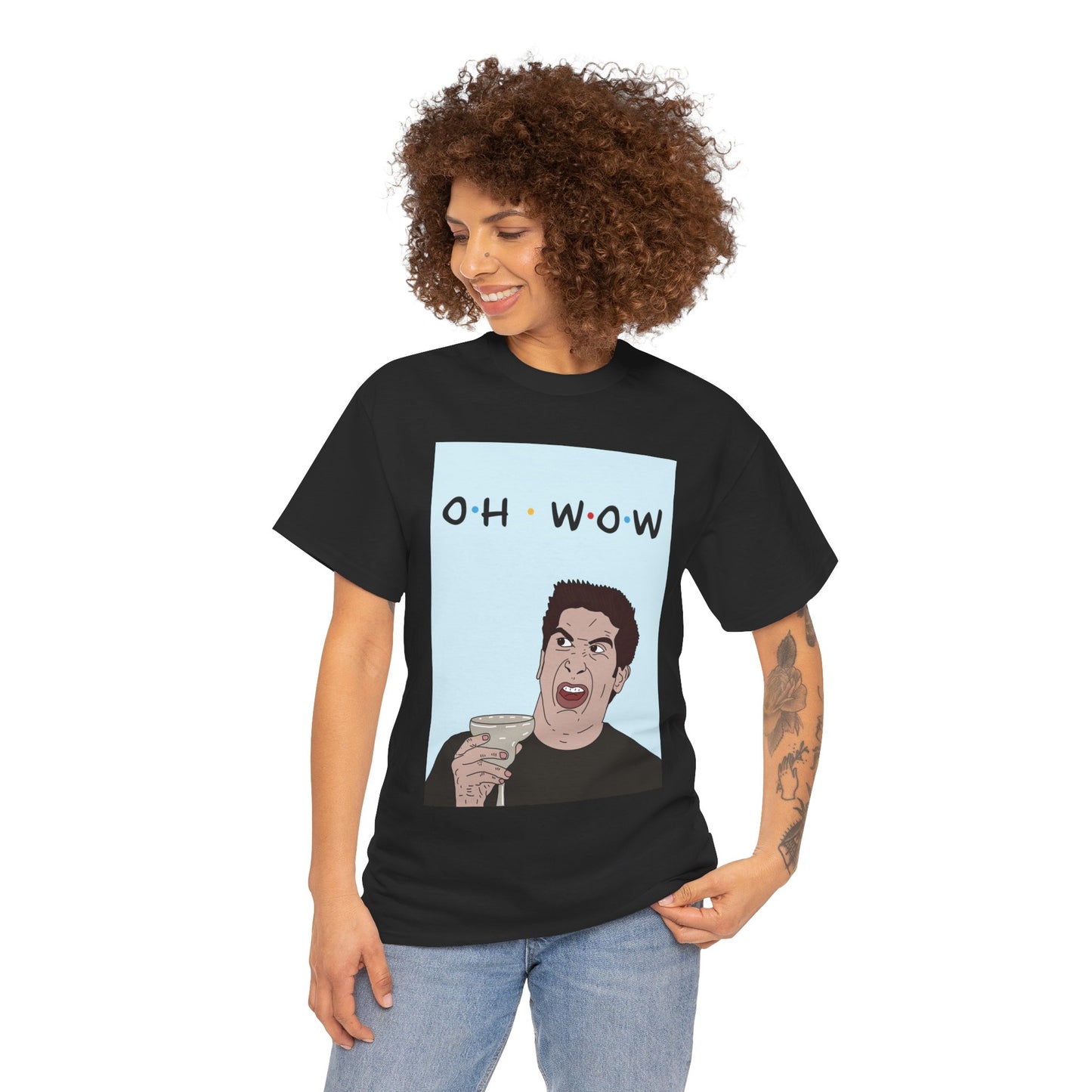 Friends Tee — 'Oh Wow' Funny Ross Geller Shirt