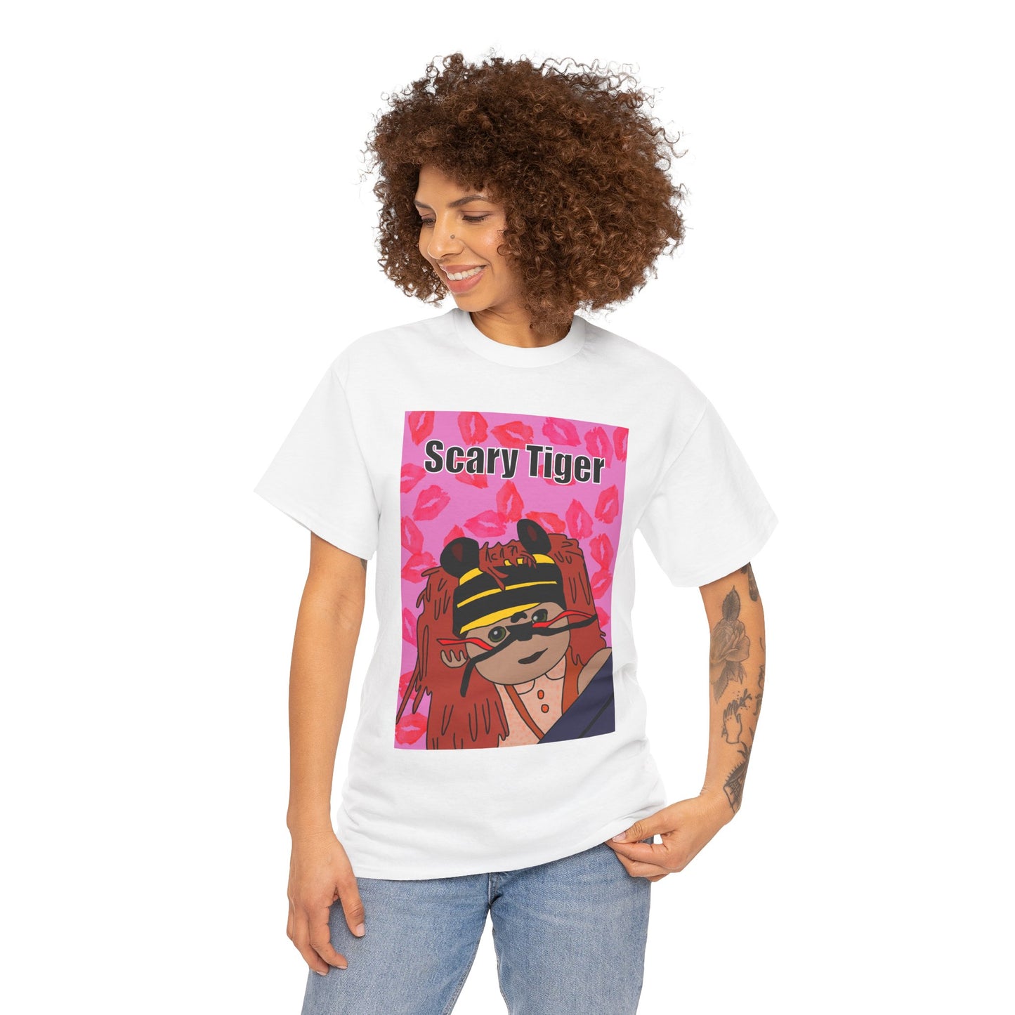 Limited Edition Valentines Day Scary Tiger Graphic Tee