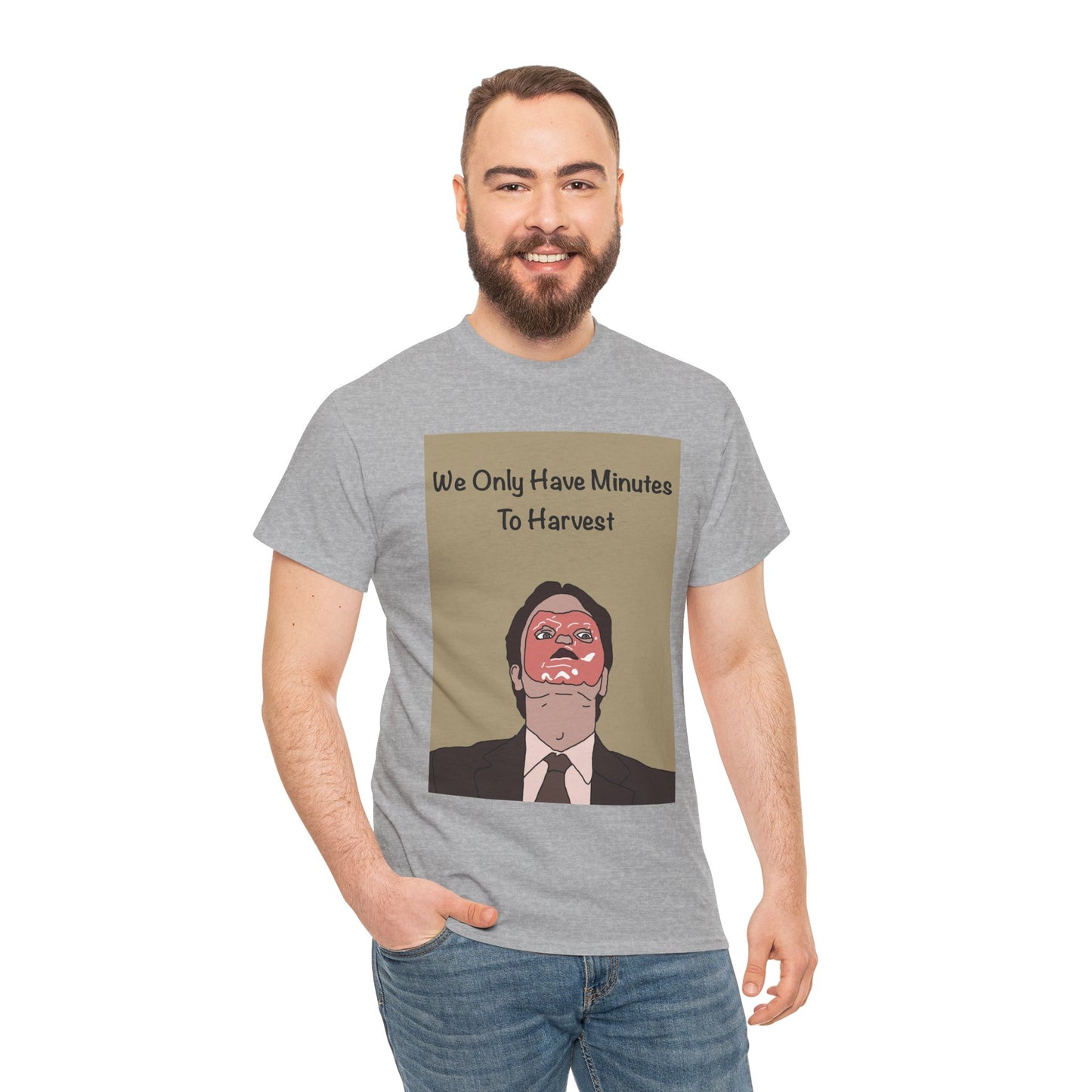 The Office Dwight Schrute Graphic T-Shirt — 'We Only Have Minutes To Harvest'