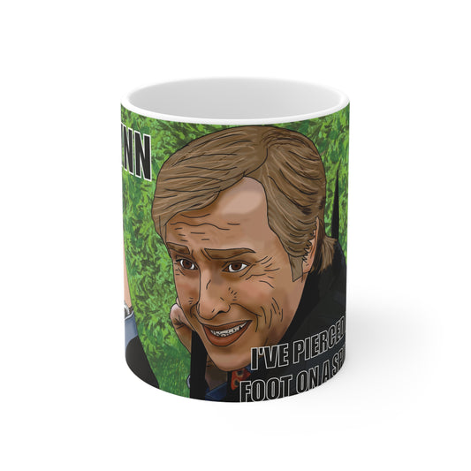 Alan Partridge — "I've Pierced My Foot on a Stick" Comedy Coffee Cup