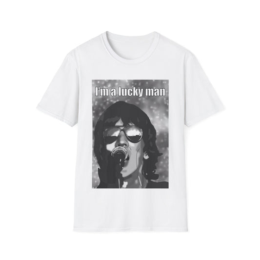 Richard Ashcroft Lucky Man Rock Singer T-Shirt — Vintage Black & White Music Tee