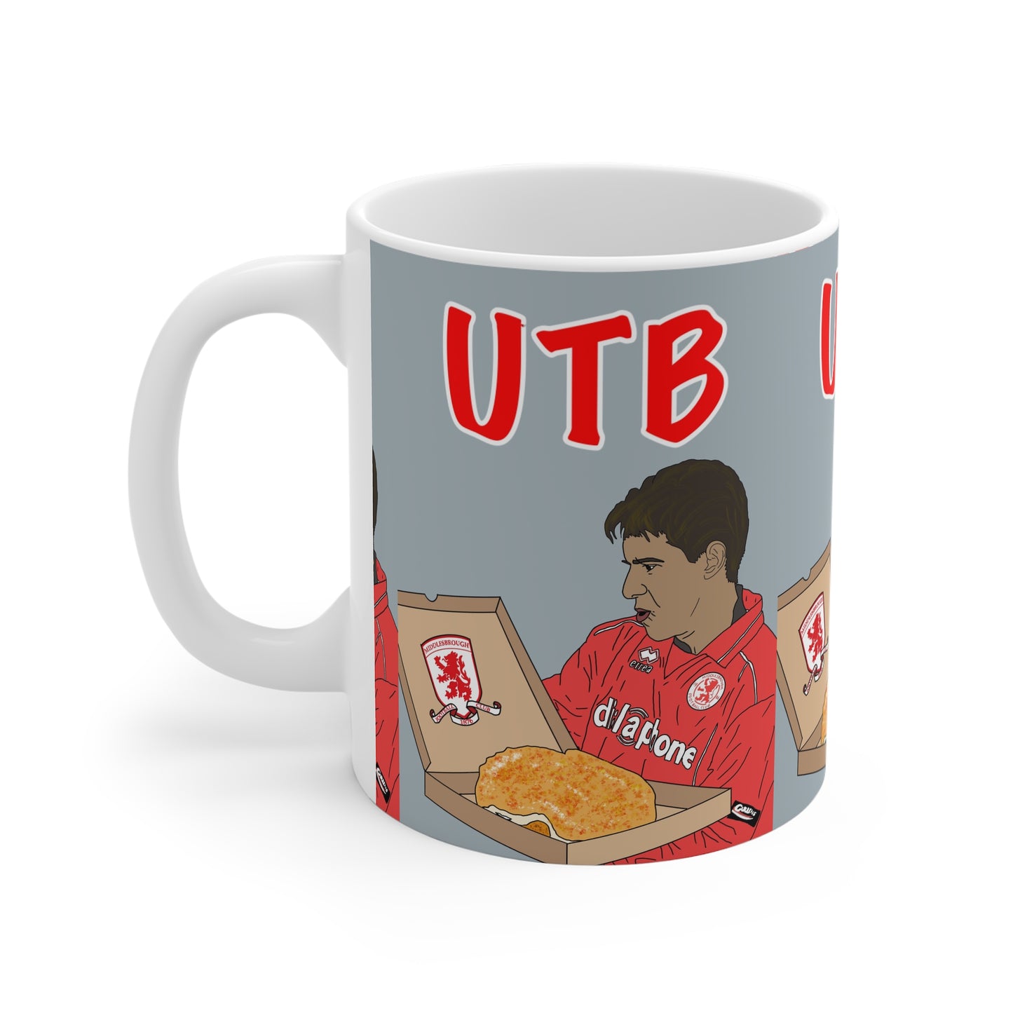 UTB Football Fan Mug — Parmo Retro Player Illustration