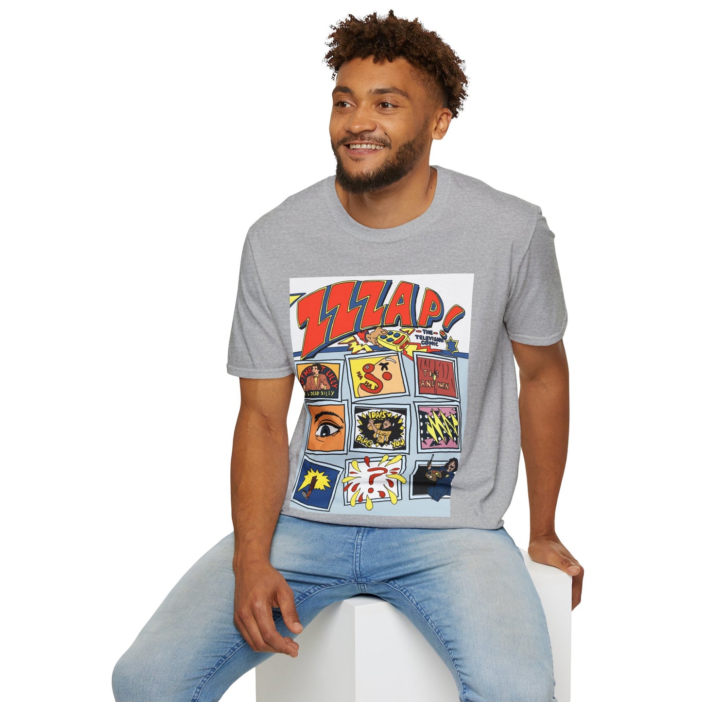 ZZZAP! TV Show 90s Comic Panel Graphic T-Shirt