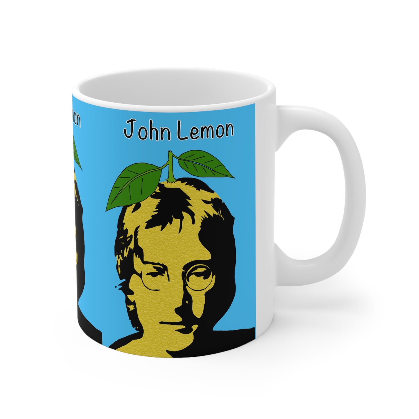 John Lemon Ceramic Coffee Mug — Funny Pop Art John Lennon Portrait