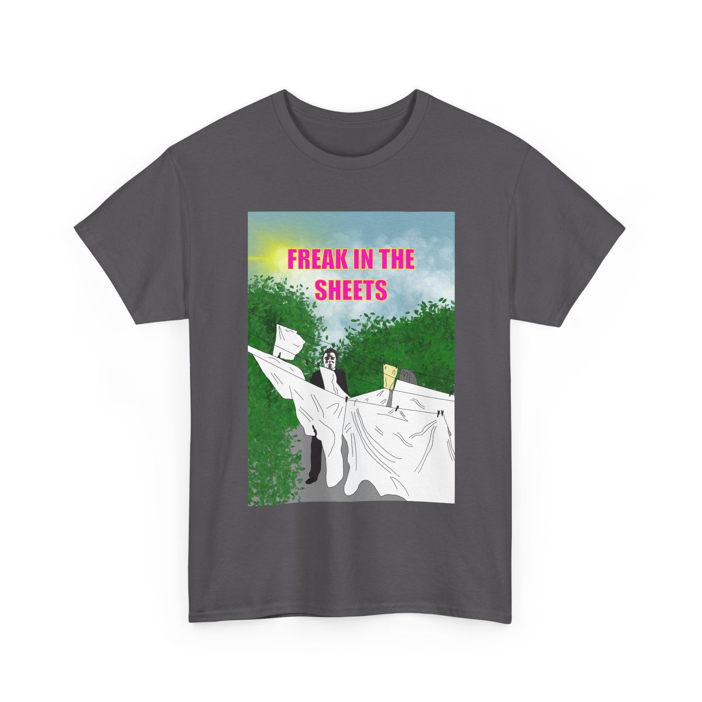 Graphic Tee — "Freak in the Sheets" Retro Ghost Design