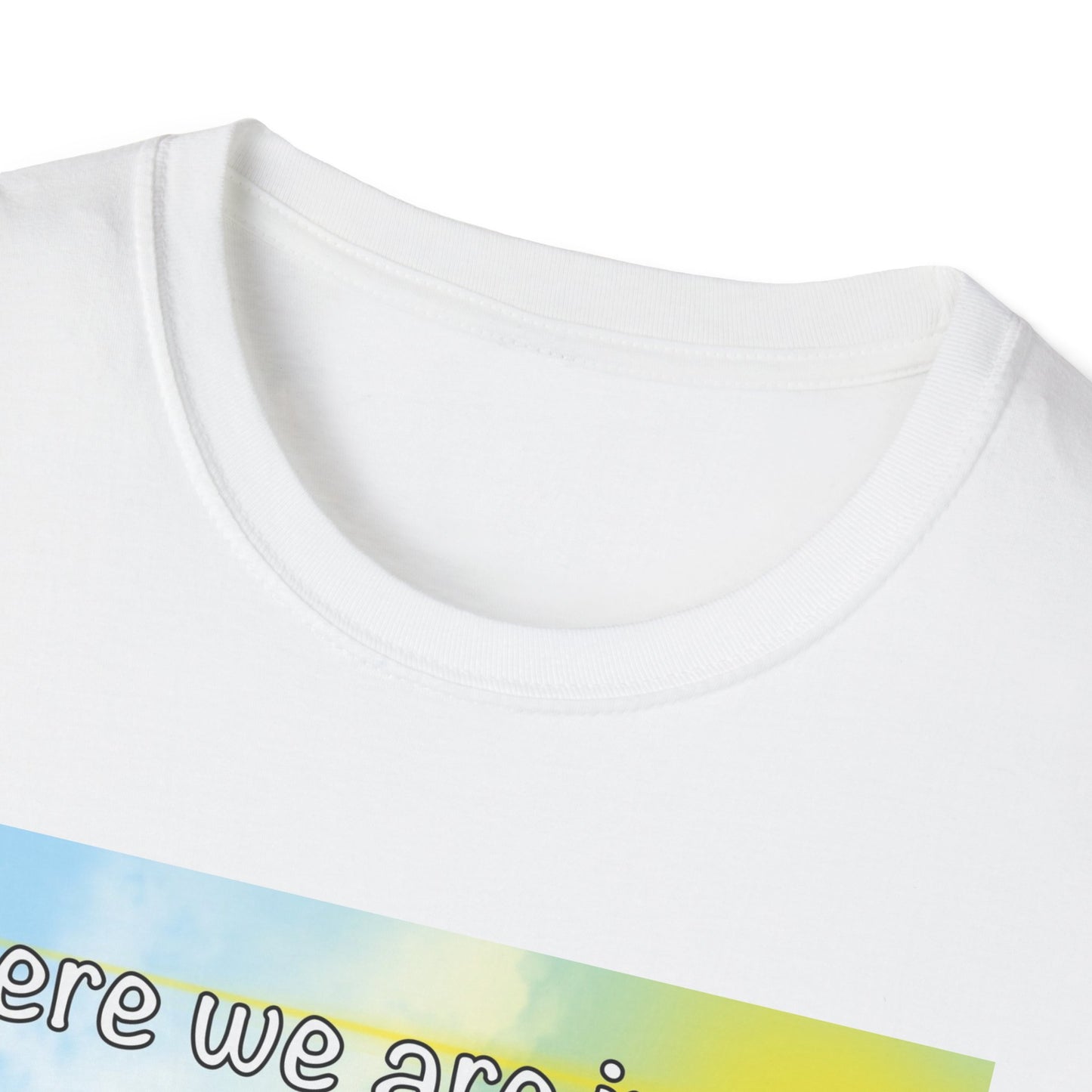Island Paradise Graphic T-Shirt — "Here we are in our island paradise" Cute Tropical Bear Tee