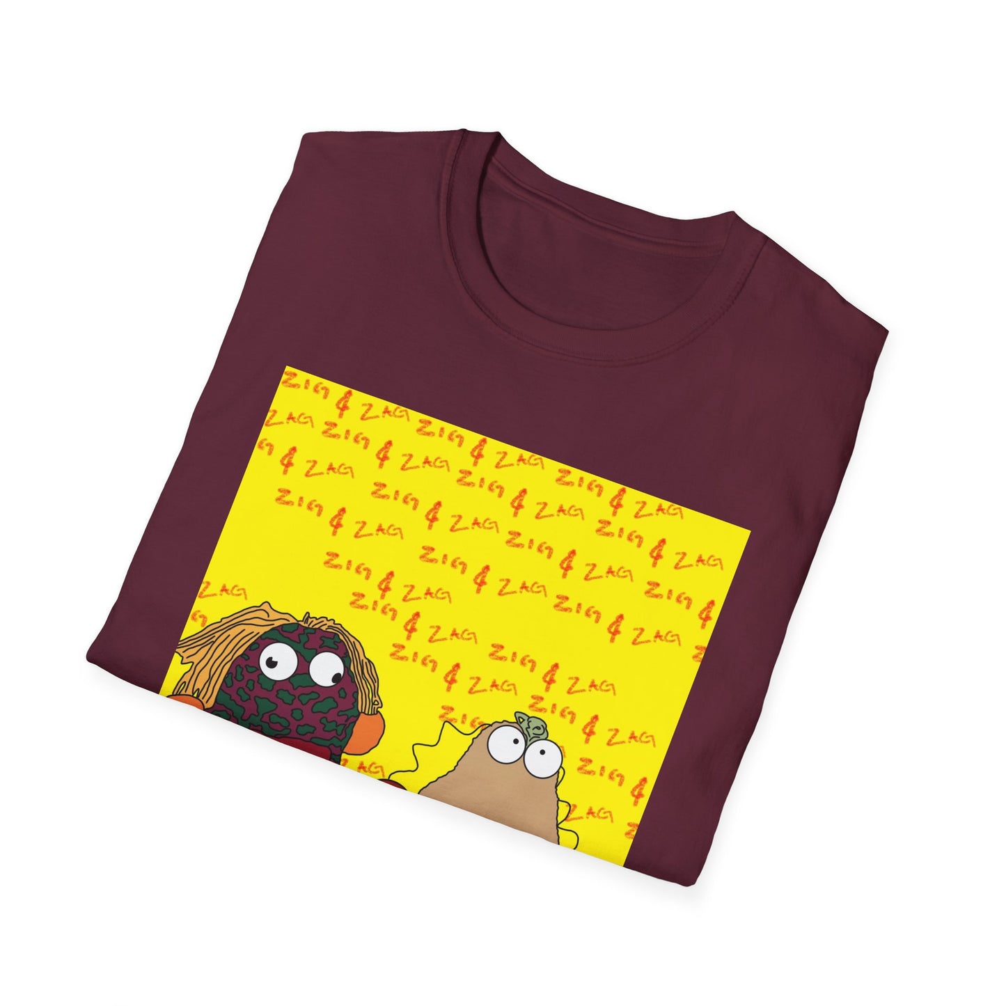 Zig & Zag 90s Graphic T-Shirt — Colorful Puppet Duo Pop Art Tee