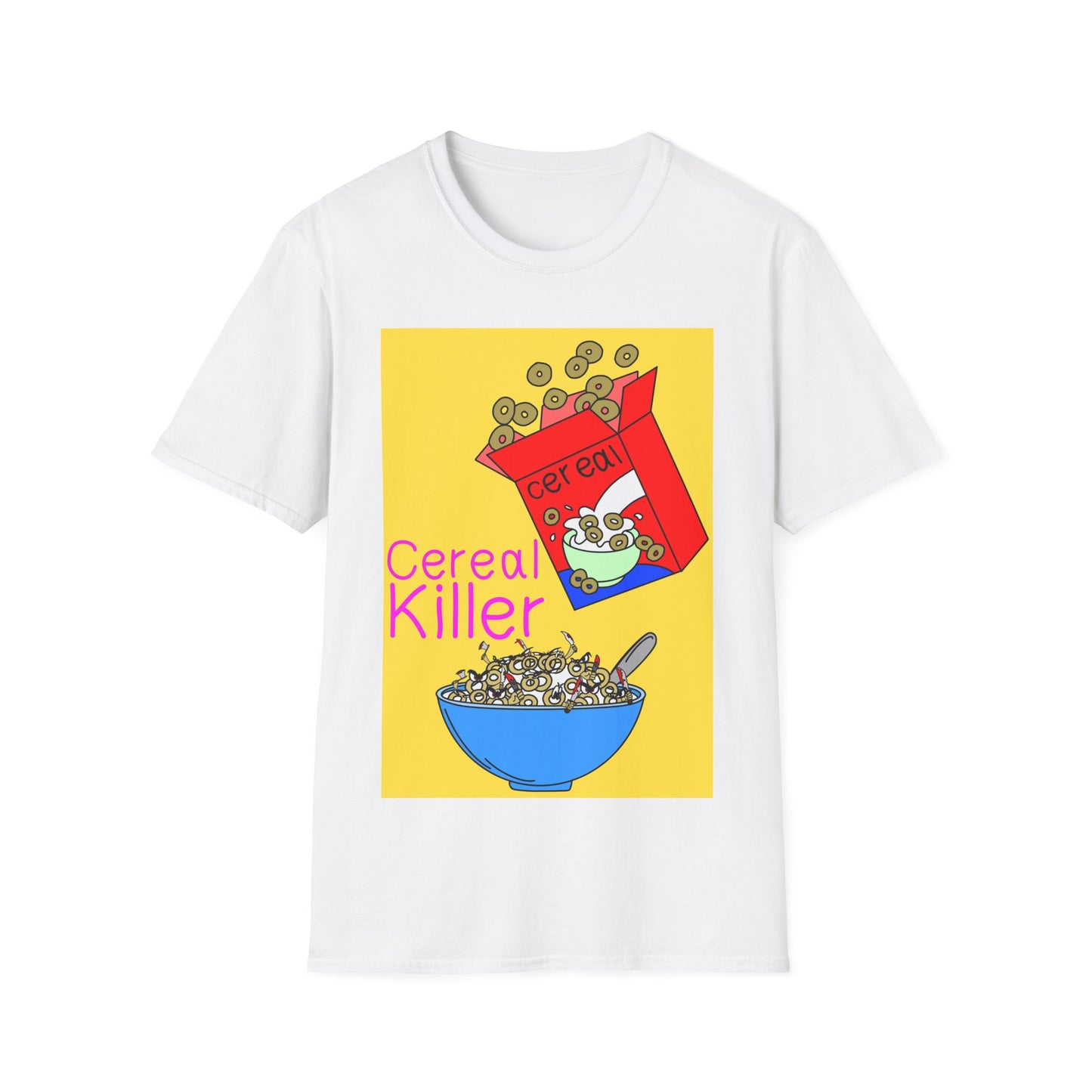 Cereal Killer T-Shirt — Funny Retro Cereal Box & Bowl Graphic Tee