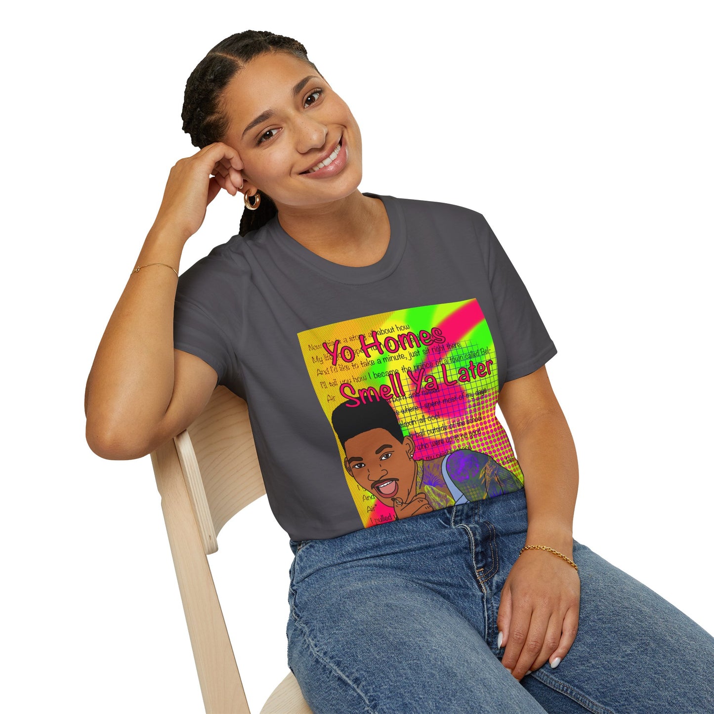 Fresh Prince Will Smith Graphic T-Shirt — 'Yo Home Smell Ya Later' Retro Pop Art Tee