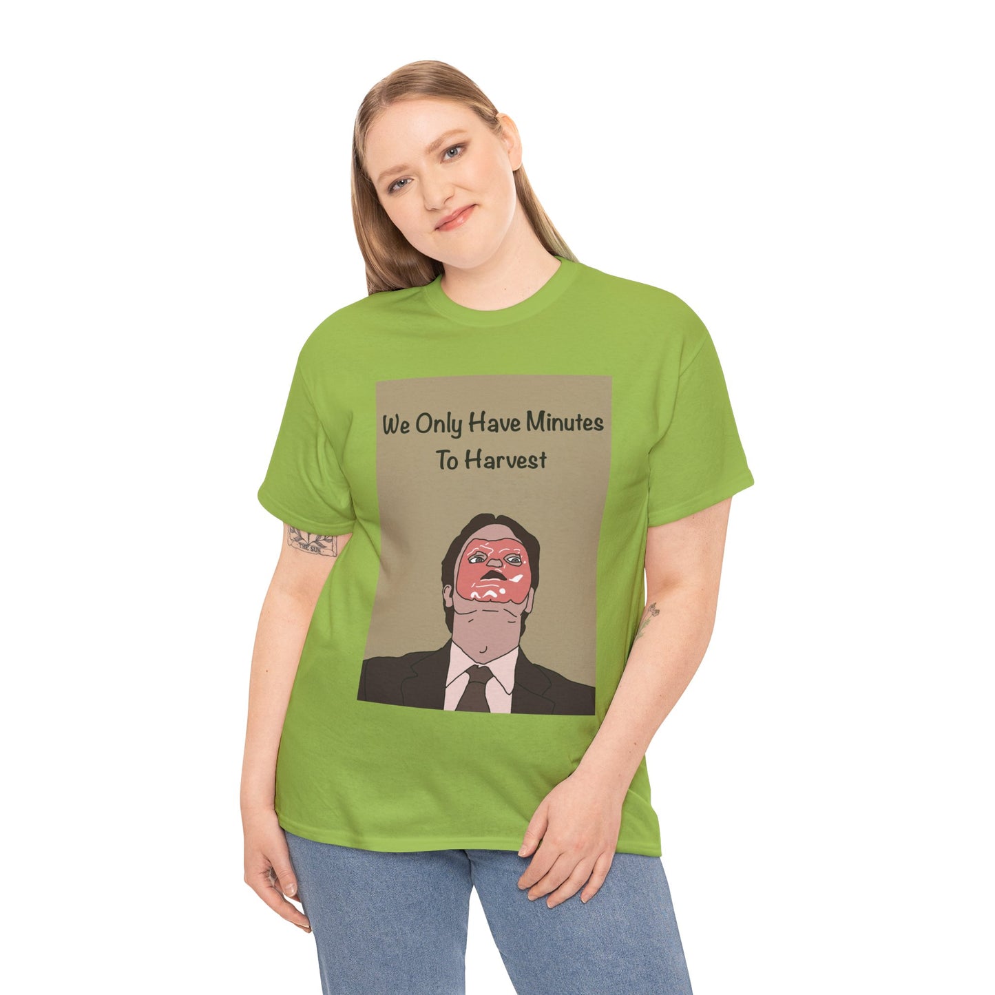 The Office Dwight Schrute Graphic T-Shirt — 'We Only Have Minutes To Harvest'