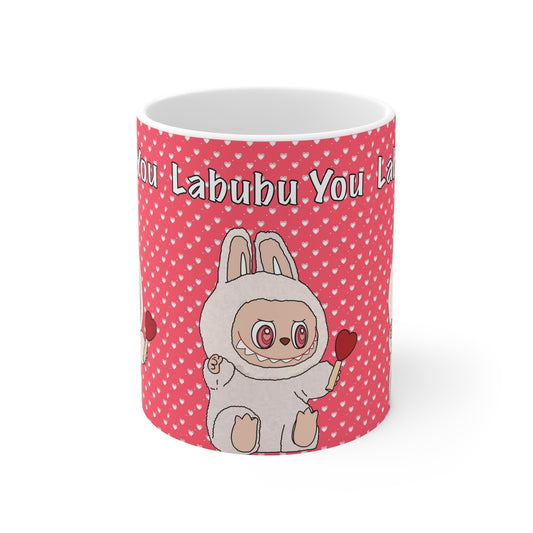 Cute "Labubu You" Ceramic Coffee Mug —