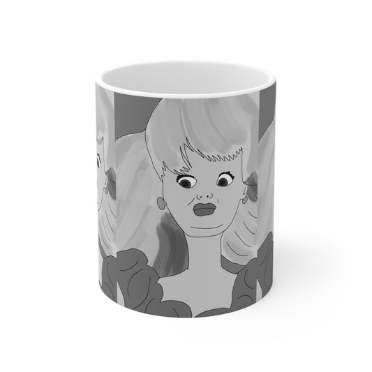 Ewww Retro Doll Face Coffee Mug — Ceramic