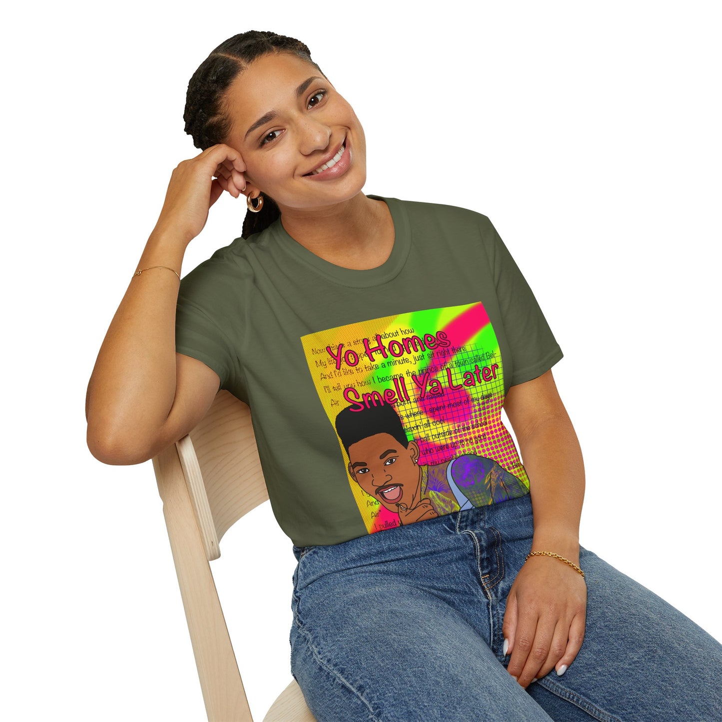 Fresh Prince Will Smith Graphic T-Shirt — 'Yo Home Smell Ya Later' Retro Pop Art Tee
