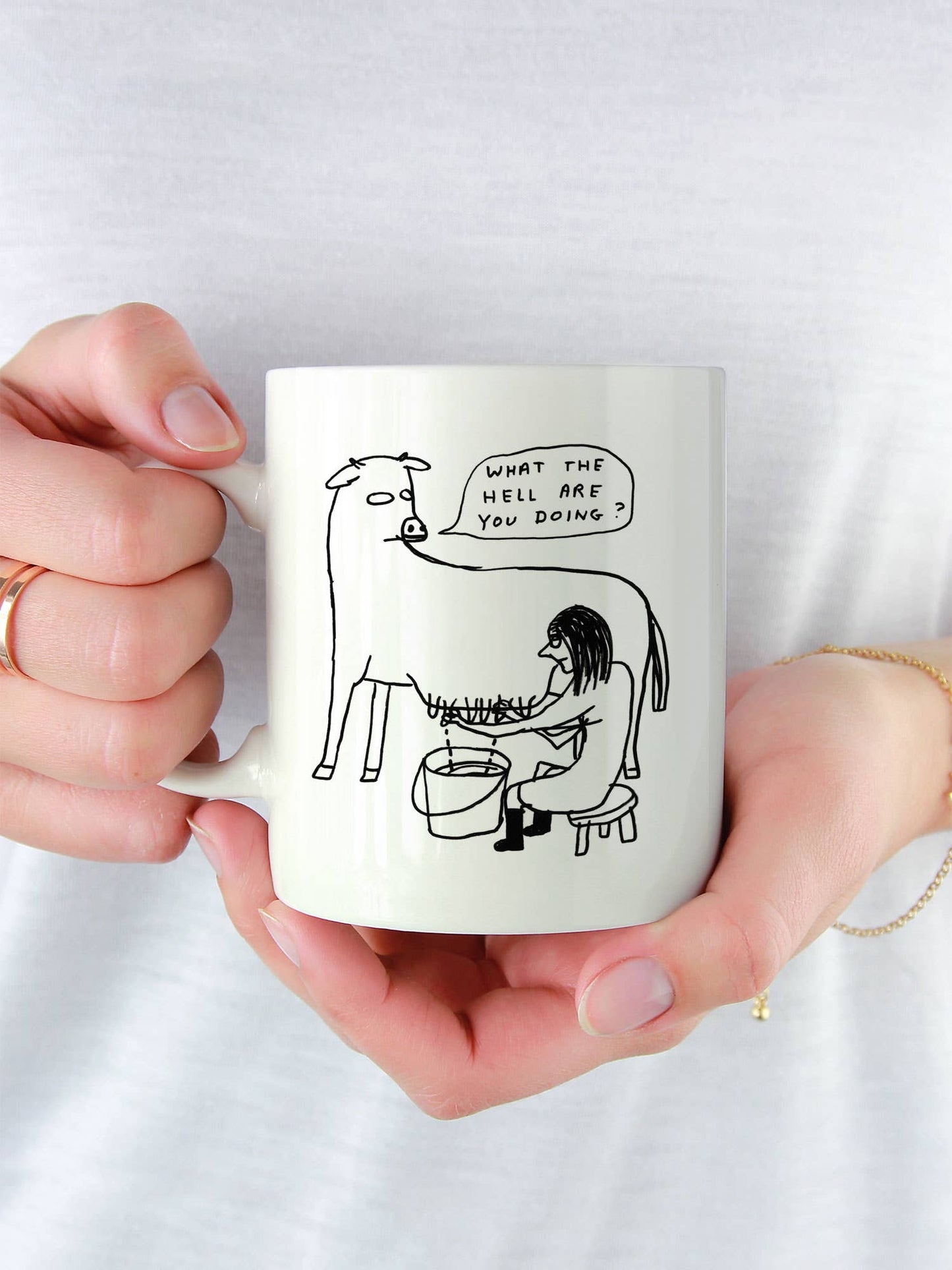 Funny Gift David Shrigley Mug - What The Hell